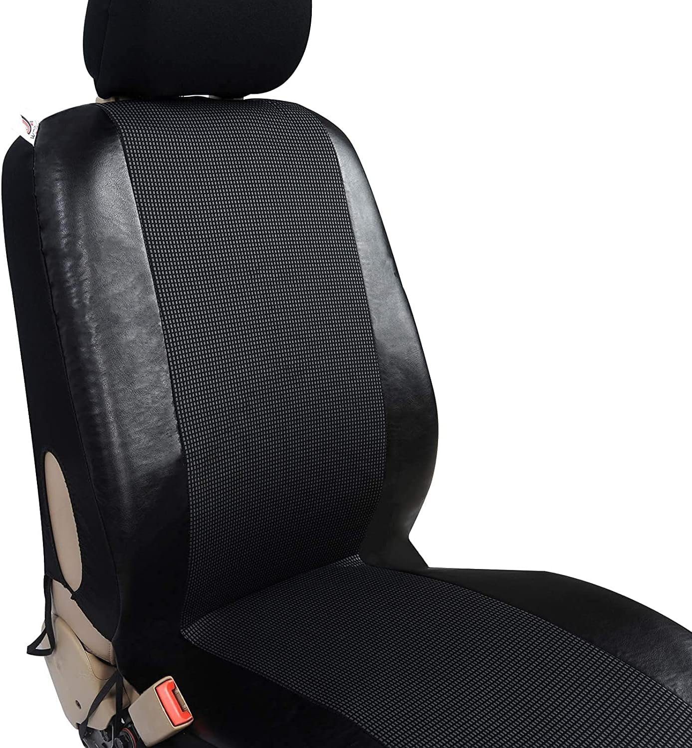 Woltu Autositzbezug, universal Größe, 1+2 Sitzbezug Schonbezüge Kunstleder aus