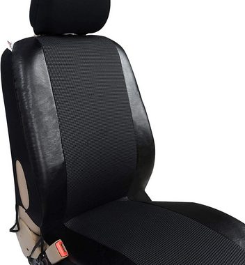 Woltu Autositzbezug, universal Größe, 1+2 Sitzbezug Schonbezüge aus Kunstleder