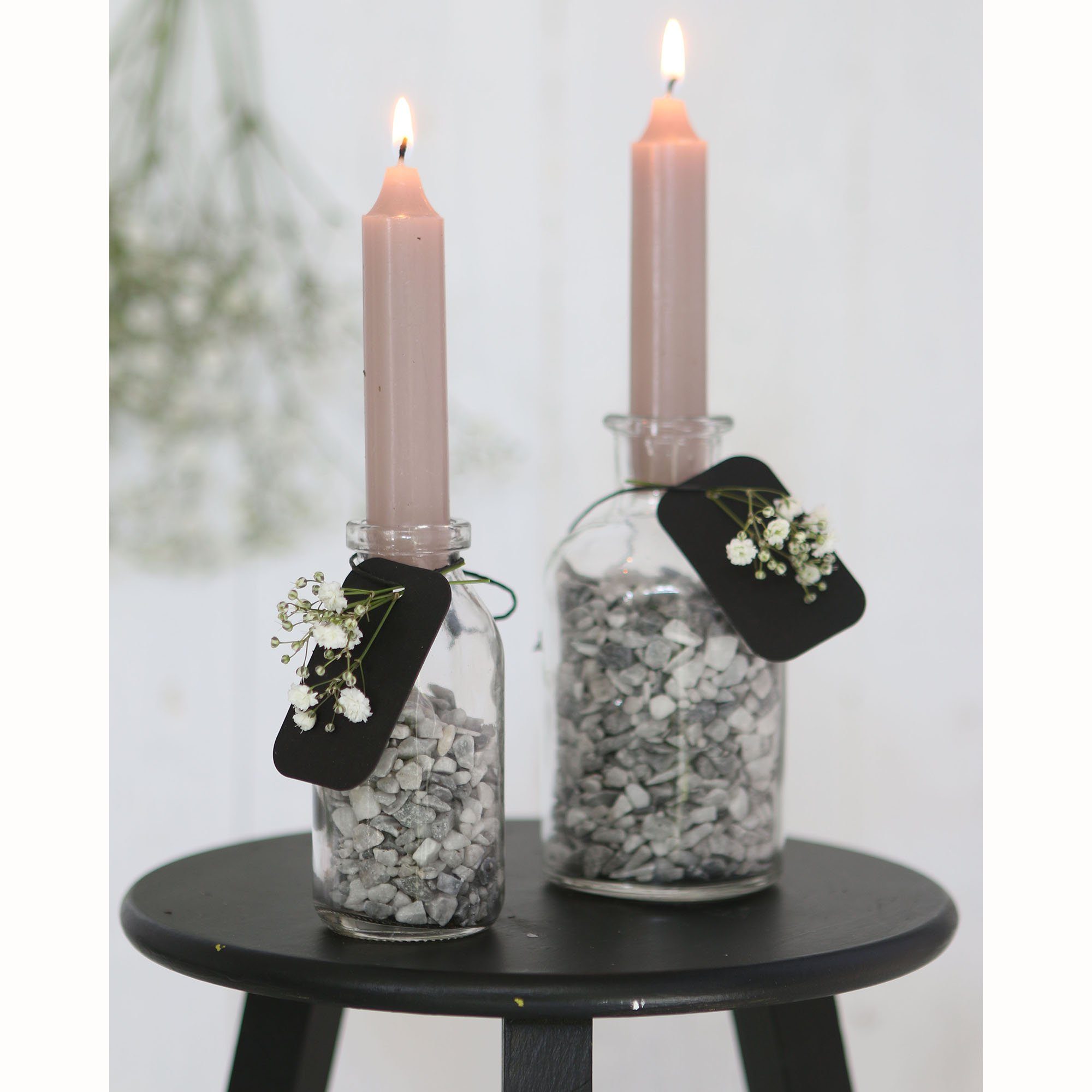 Annastore Spitzkerze 7-tlg. Set Kerzen H 11 cm - Stabkerzen für Flaschen und Vasen