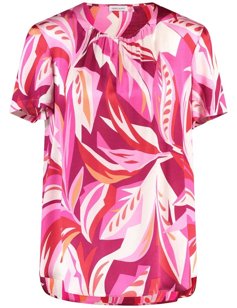 GERRY WEBER Blusentop Satinierte Kurzarmbluse mit günstig online kaufen