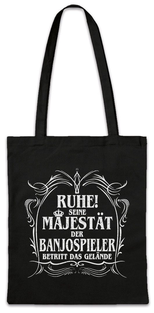 Beuteltasche Seine Majestät Der Banjospieler Stofftasche Banja Gitarre Pop Rock