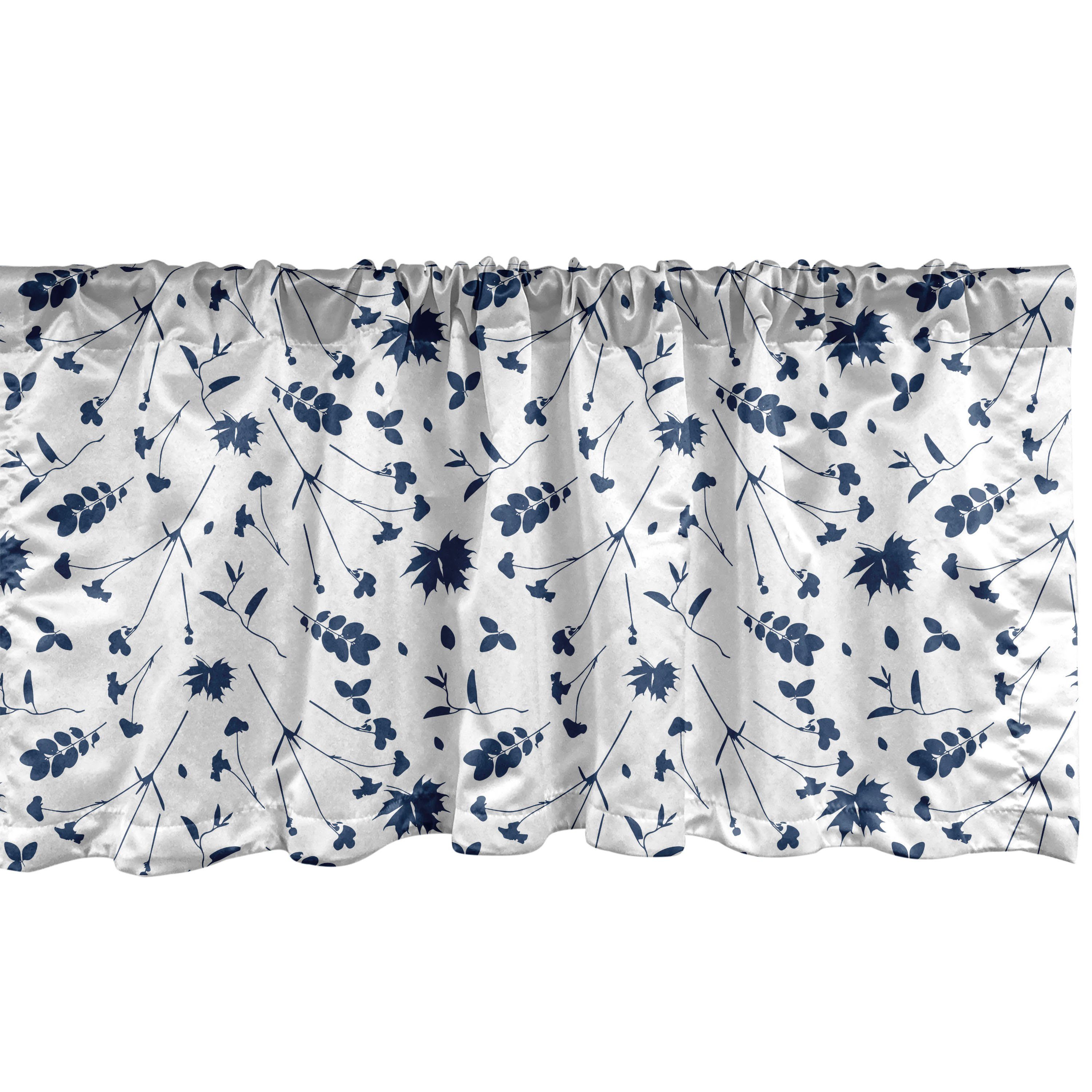 Scheibengardine Vorhang Volant für Küche Schlafzimmer Branchen Abakuhaus, Dekor Stangentasche, Microfaser, Blumenland Herbst-Zeit mit