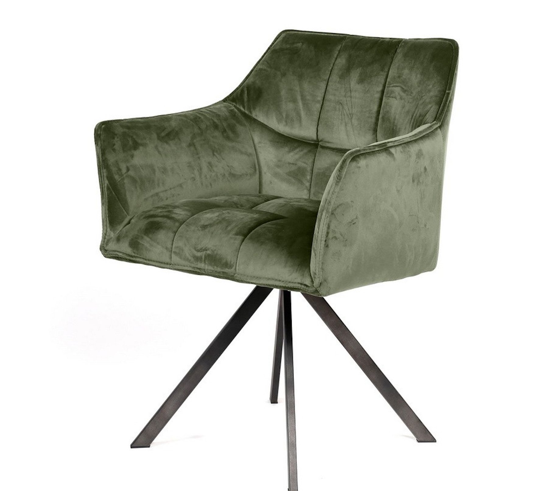 Vintagehaus Polsterbank Set Esstischbank Raster + 2 Armlehnstühle Samt oder Strukturstoff (3 teiliges Set), Frei im Raum aufstellbar