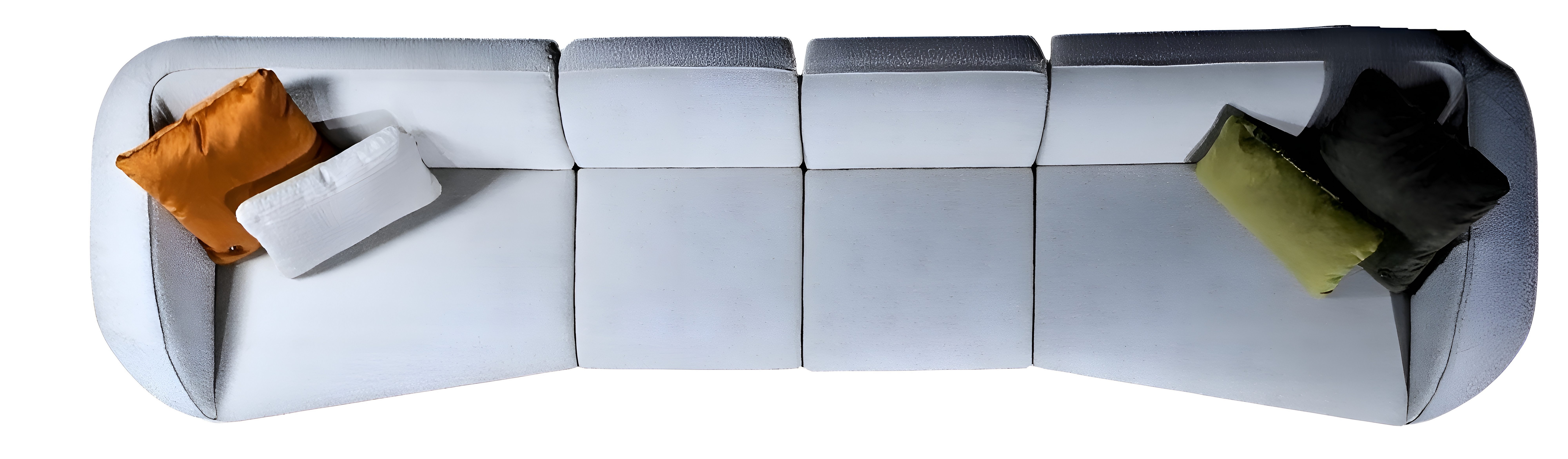 JVmoebel Big-Sofa Elegantes graues Polstersofa aus Holz und Textil mit optimalem Komfort, 4 Teile, Made in Europa