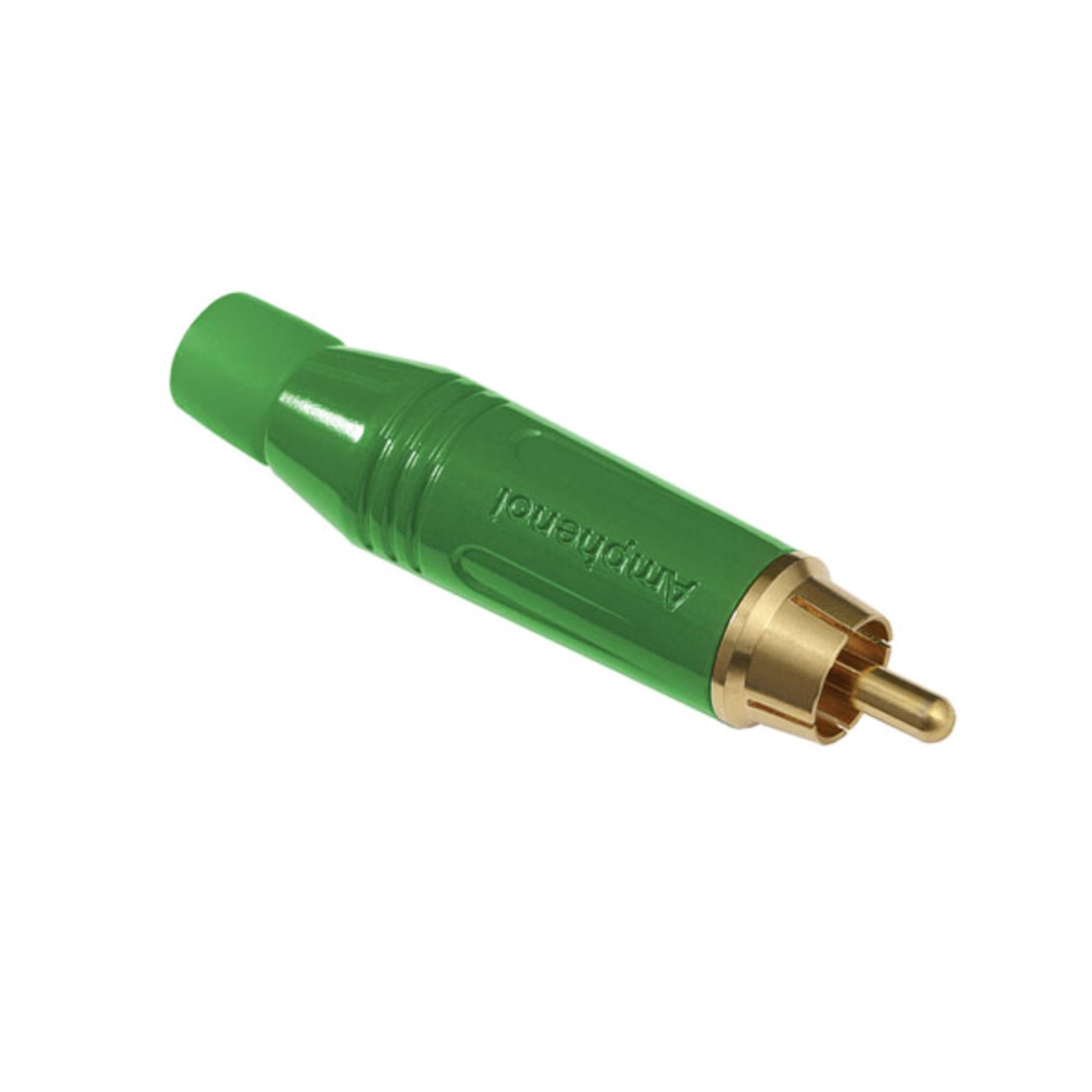 Amphenol Cinch-Stecker, (Stecker & Adapter, Cinch Stecker und Buchsen), ACPR-GRN Cinchstecker grün - Stecker & Adapter