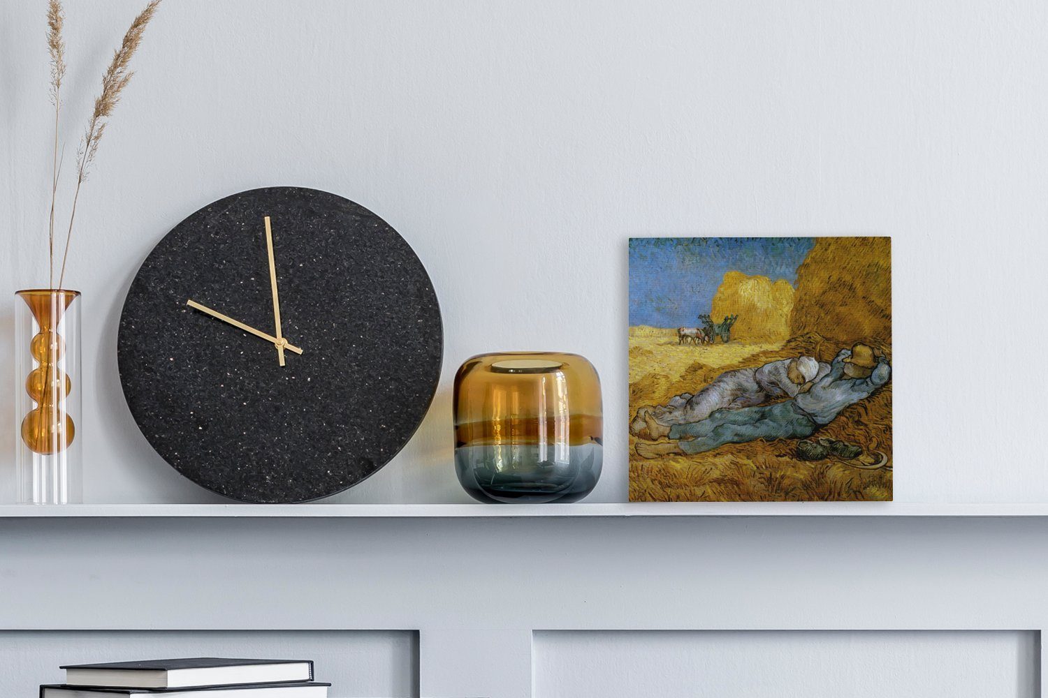 OneMillionCanvasses® Leinwandbild Die Siesta - Kunstdrucke von Vincent van Gogh, Fotodruck (1 St), Wandbild, Deko Schlafzimmer Wohnzimmer Flur 20x20 cm