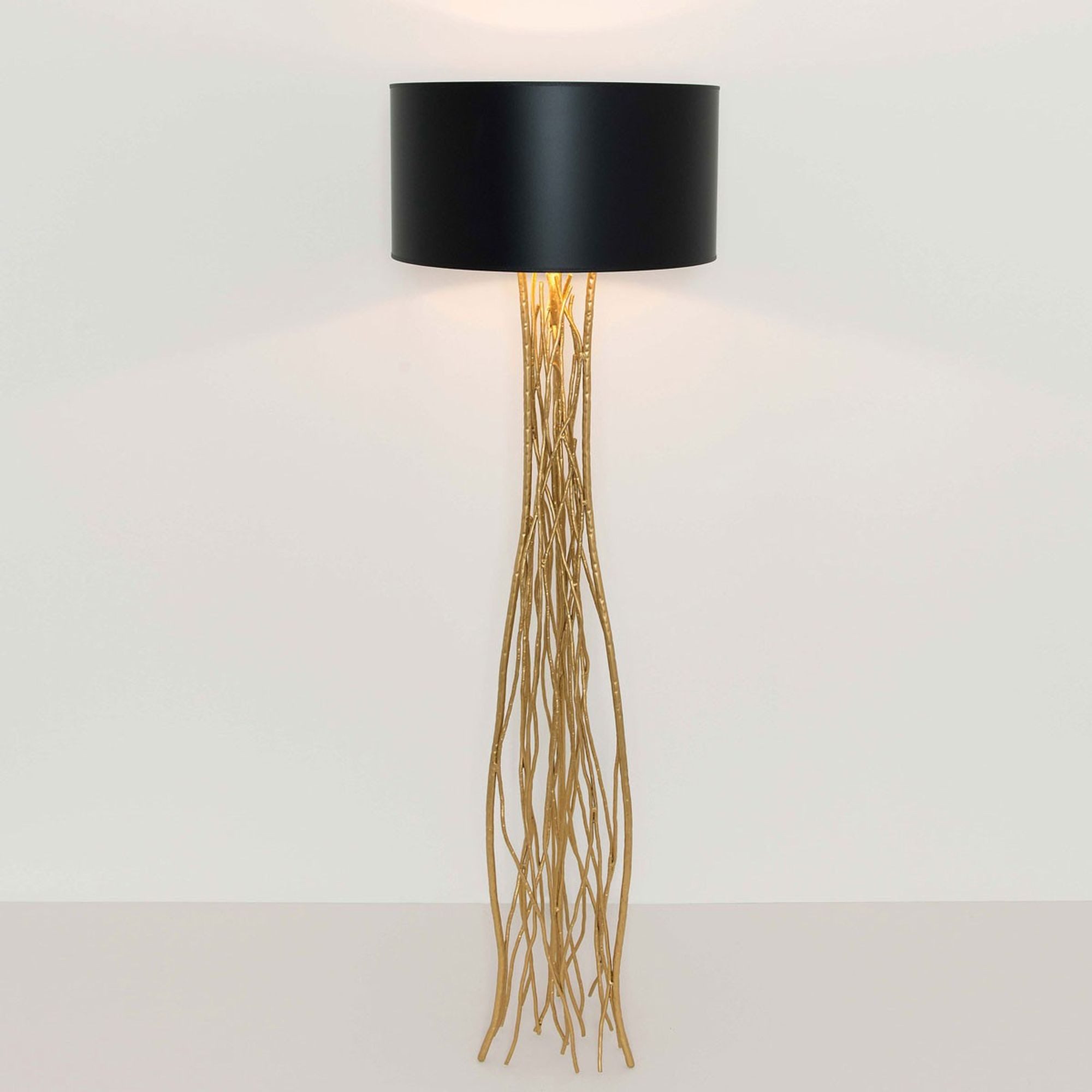 Holländer Stehlampe Capri Metall Gold-Schwarz