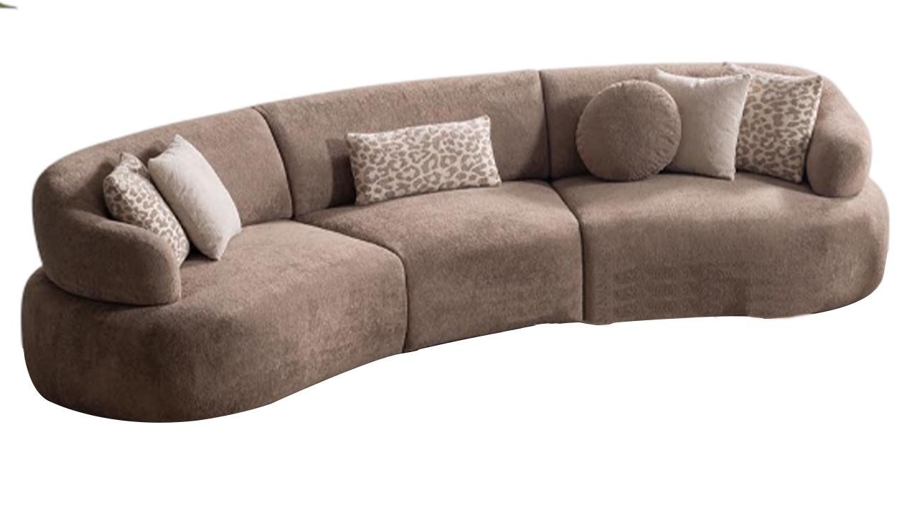 JVmoebel Big-Sofa Braunes Designer-Sofa mit stilvollem Polsterbezug, 1 Teile