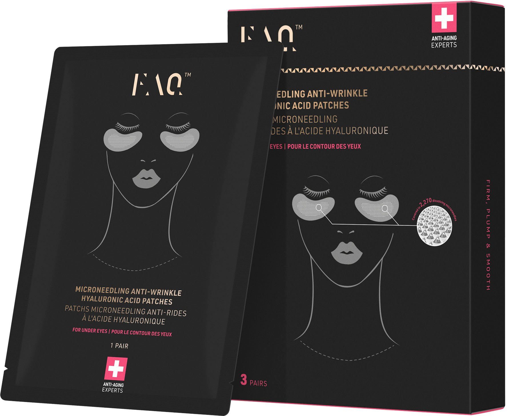Hyaluron Serum FAQ™ Microneedling Anti-Wrinkle Hyaluronic Acid Patches For Under Eyes