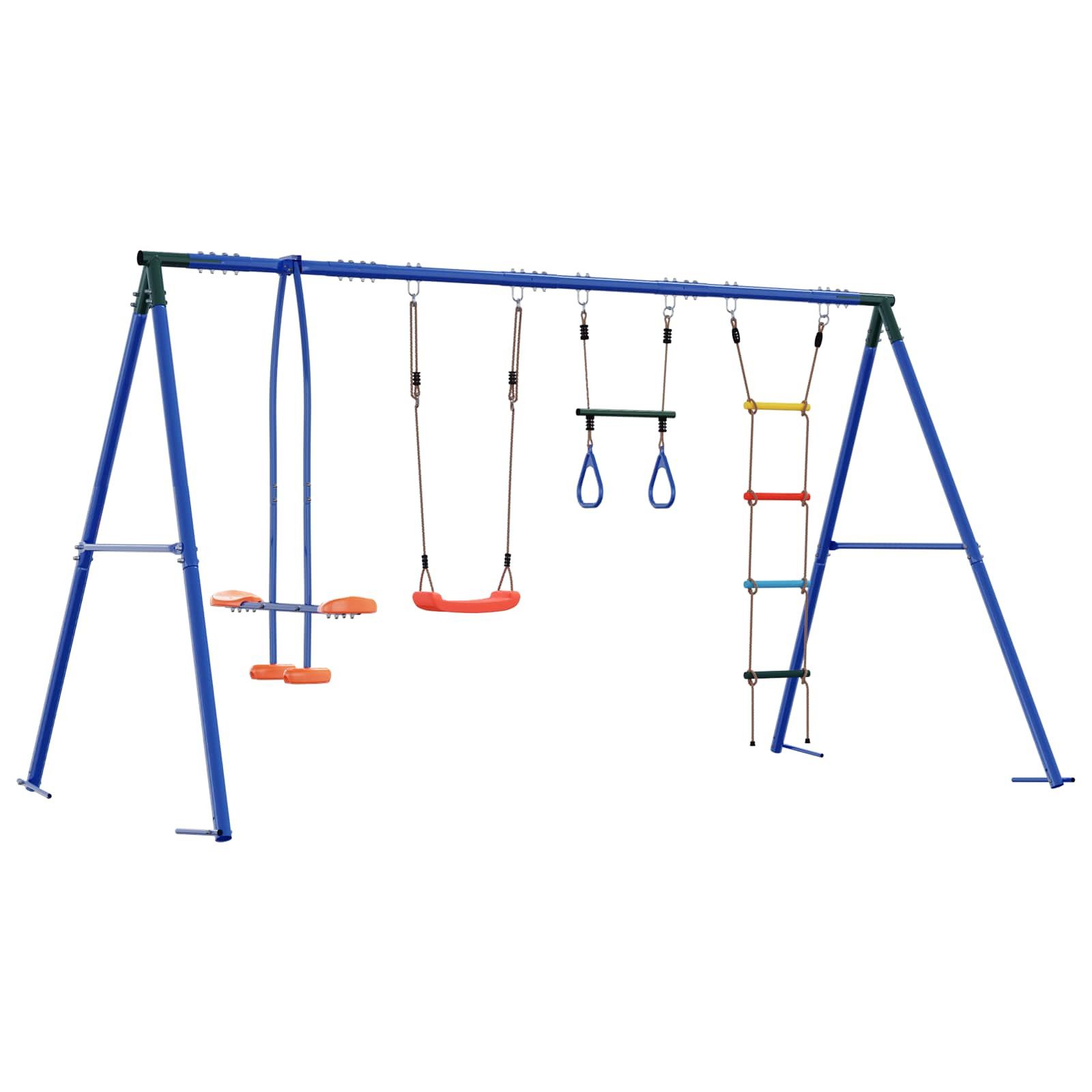 vidaXL Spielturm Outdoor Schaukelset Mehrfarbig Stahl und PE