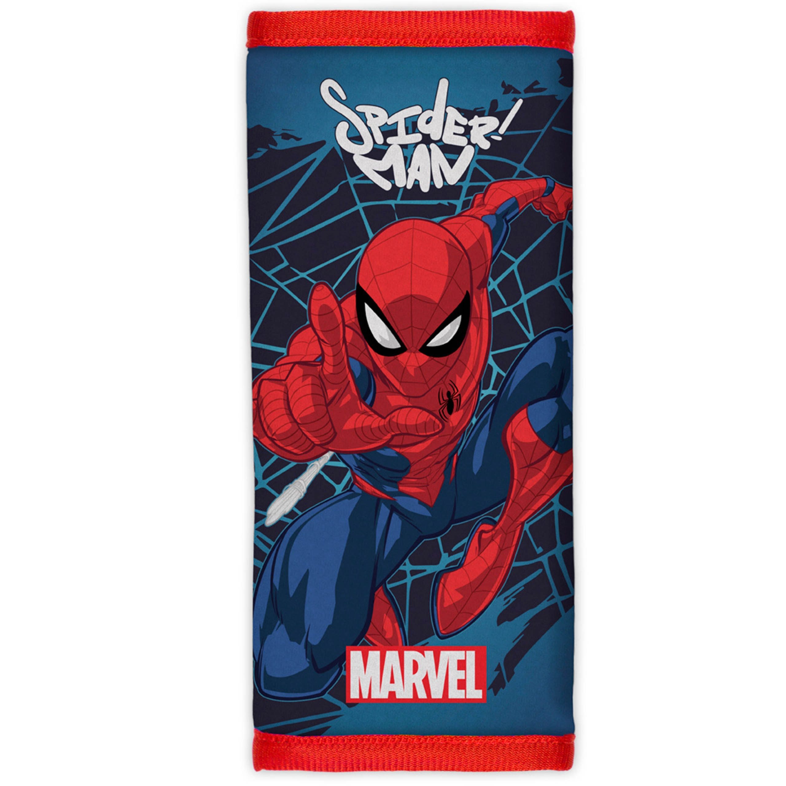 MARVEL Gurtpolster Spider-Man Autositzgurtabdeckung Schutz, Abdeckung mit Klettverschluss