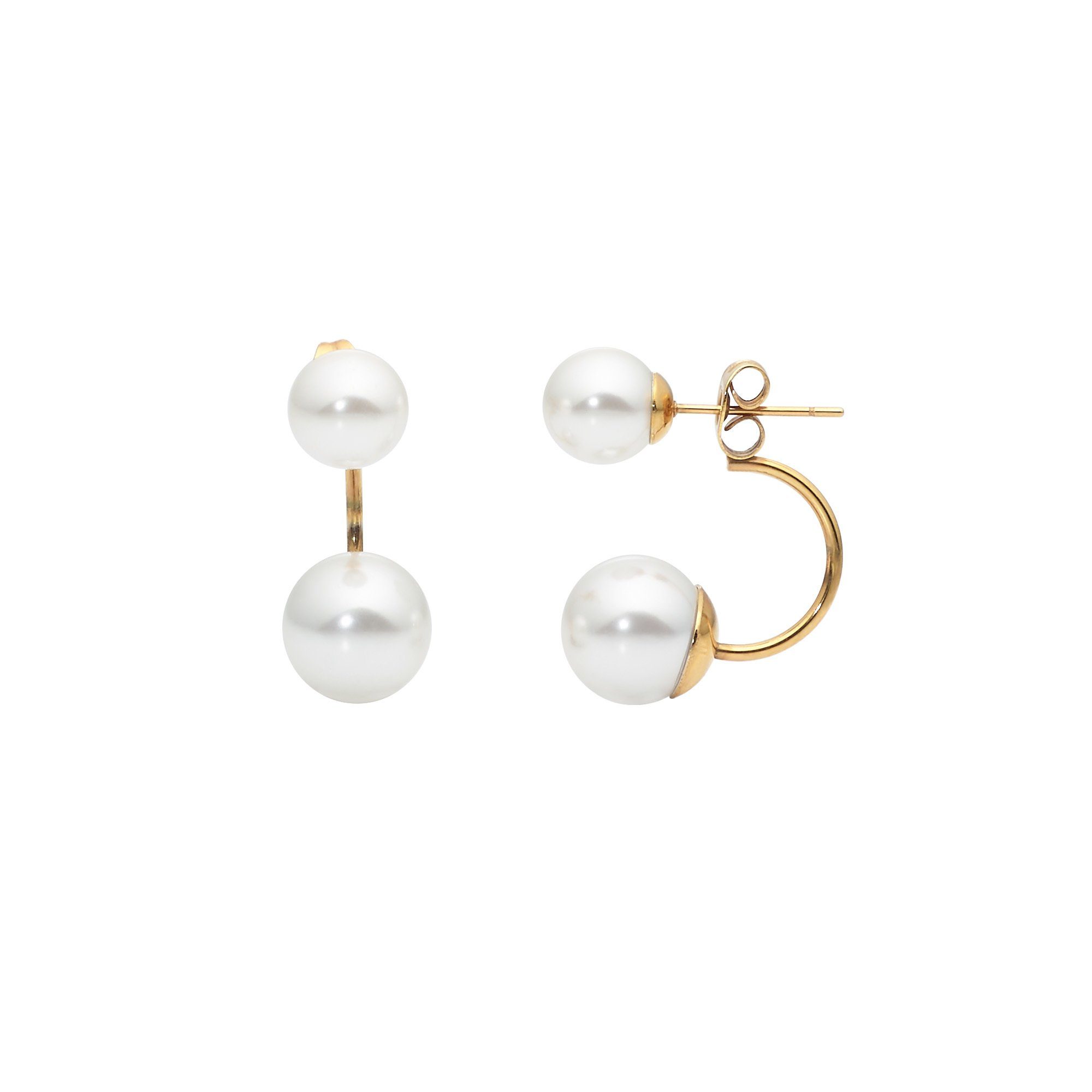 Heideman Paar Ohrstecker Stela Gold (Ohrringe, inkl. Geschenkverpackung),  Perlenohrringe mit Perle weiß oder farbig | Uhren & Schmuck
