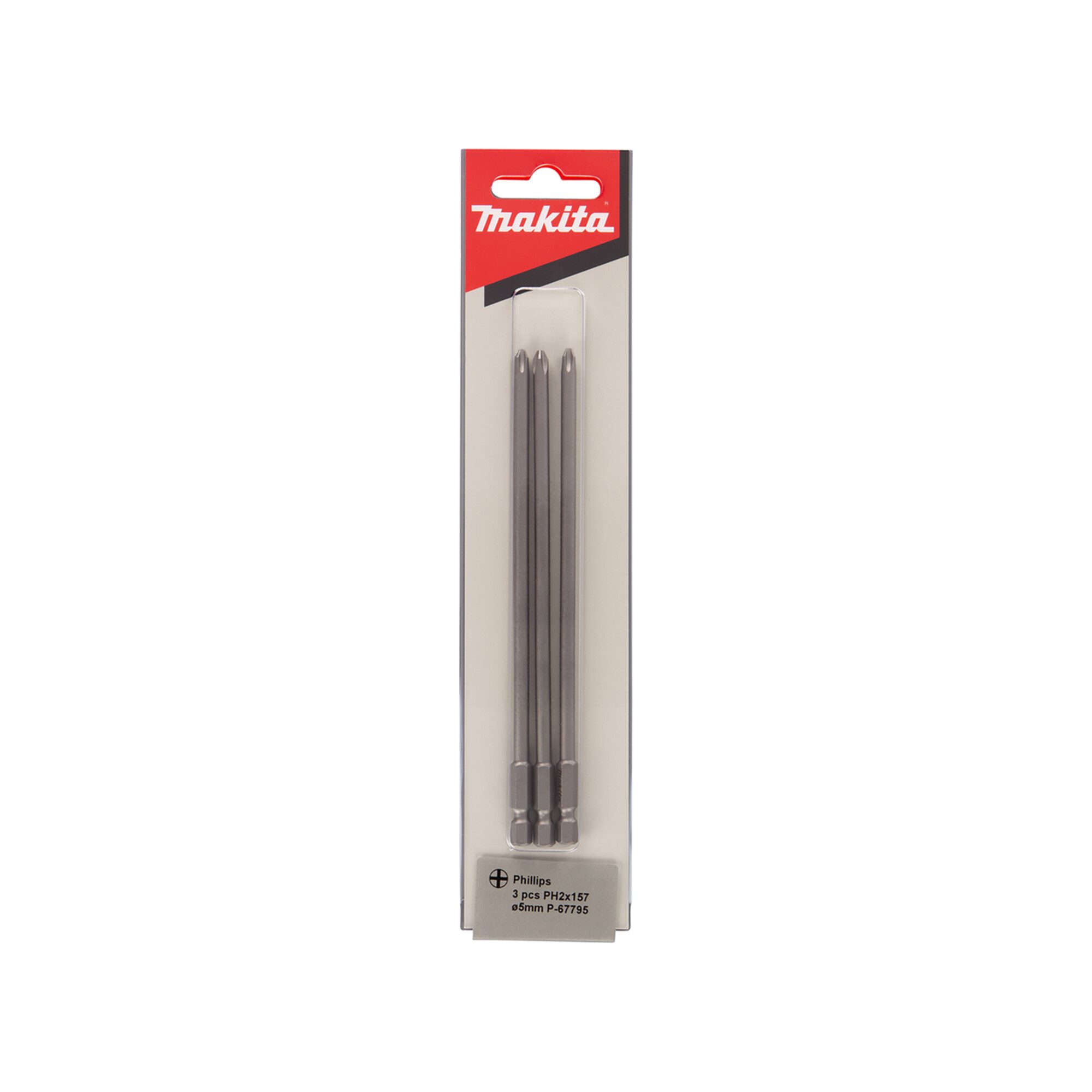 Makita Kreuzschlitz-Bit Makita PH2 Bit 1/4" 157x5mm (P-67795) 3 Stk