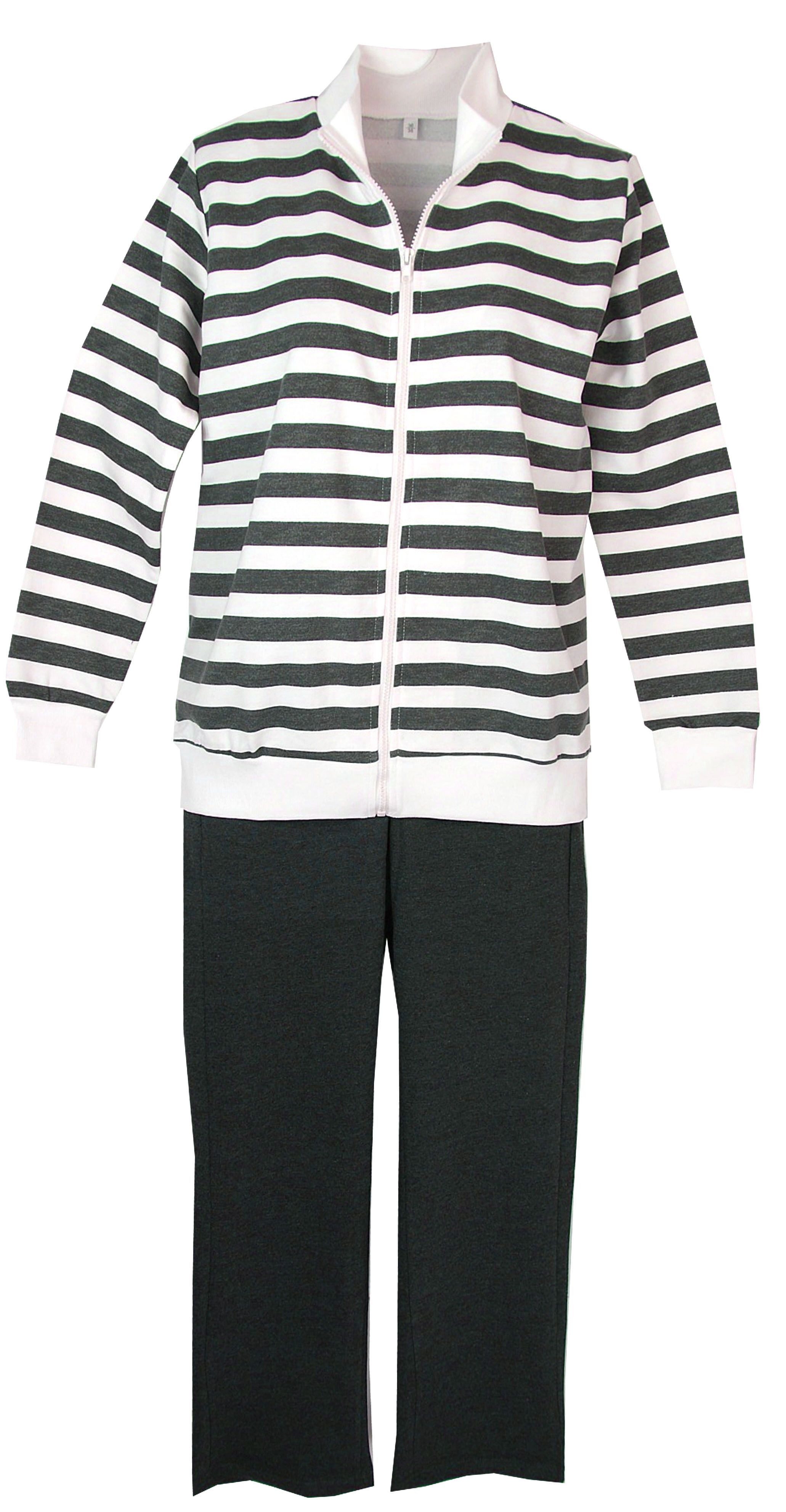 Consult-Tex Hausanzug Damen Hausanzug Homewear Suit (Spar-Set, 1 Stück) Freizeitanzug / Hausanzug mit Streifenmuster