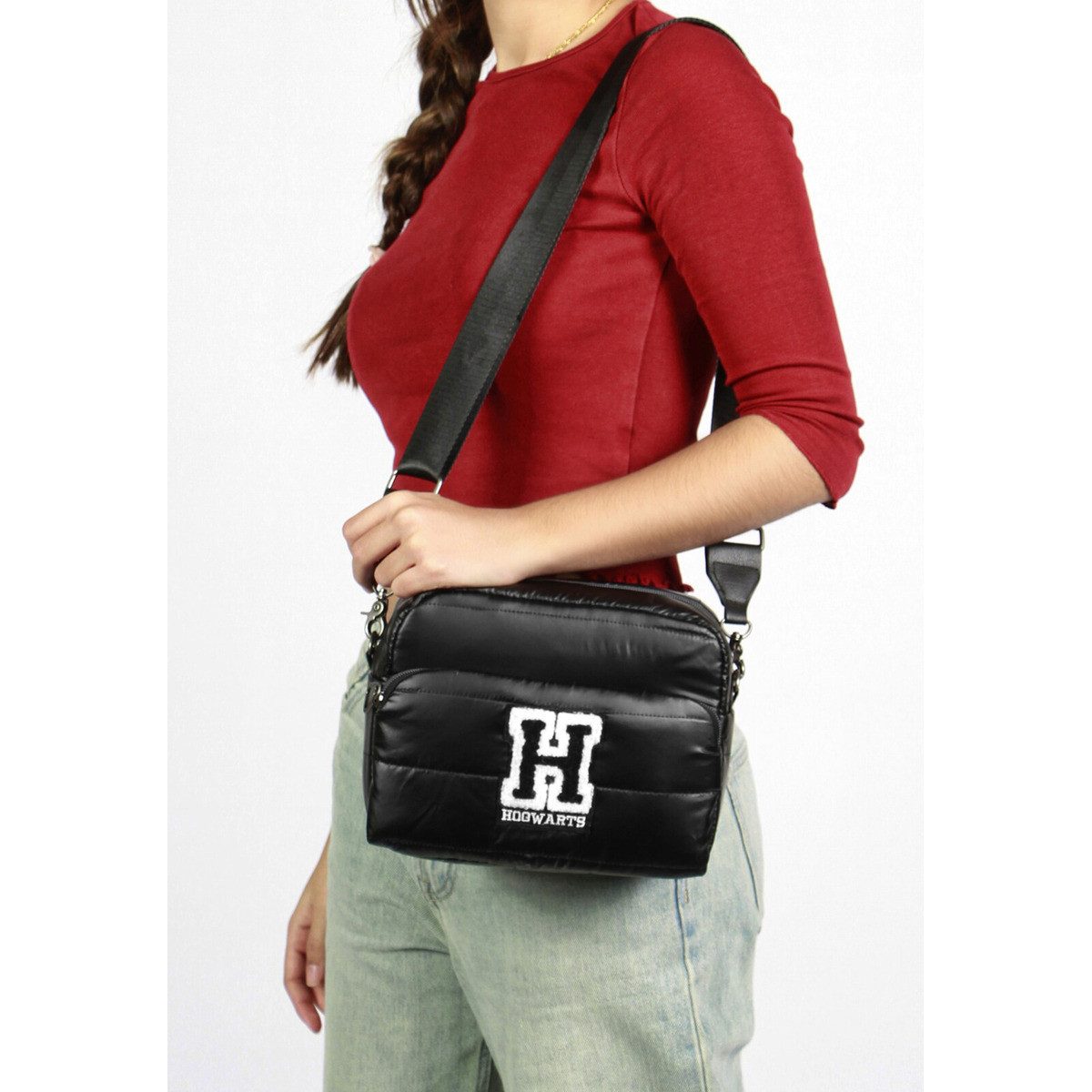 Warner Bros. Umhängetasche Harry Potter H-Padding IBiscuit Unisex Kinder, Handtasche, Shopper, Crossbody Bag, Schultertasche, Hobo Bag