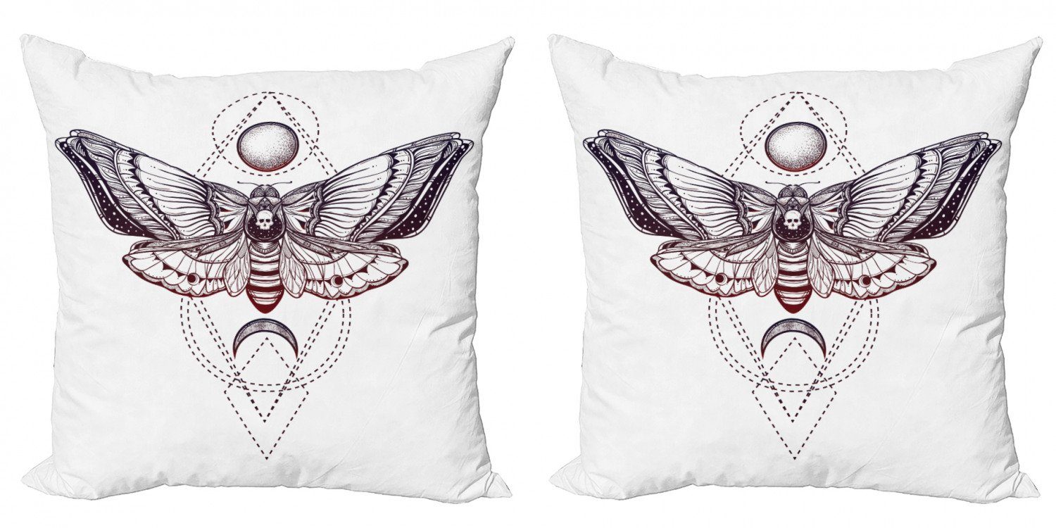 Schmetterlings-Kunst Digitaldruck, (2 Stück), Doppelseitiger Moth Kissenbezüge Modern Accent Abakuhaus