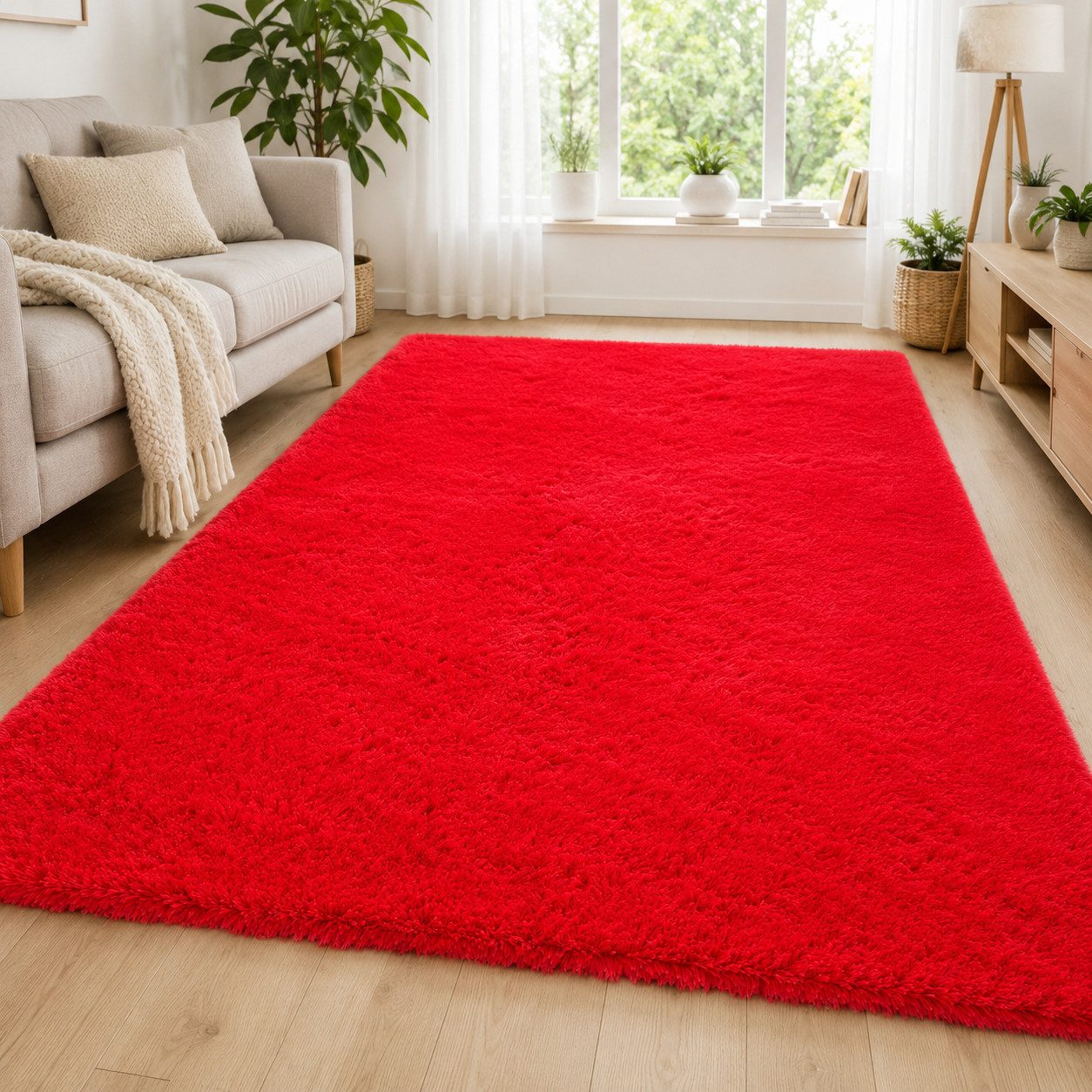 Lochas Hochflor-Teppich Hochflor-Teppich weich & kuschelig für Wohnzimmer und Schlafzimmer – Bild 2 von 5