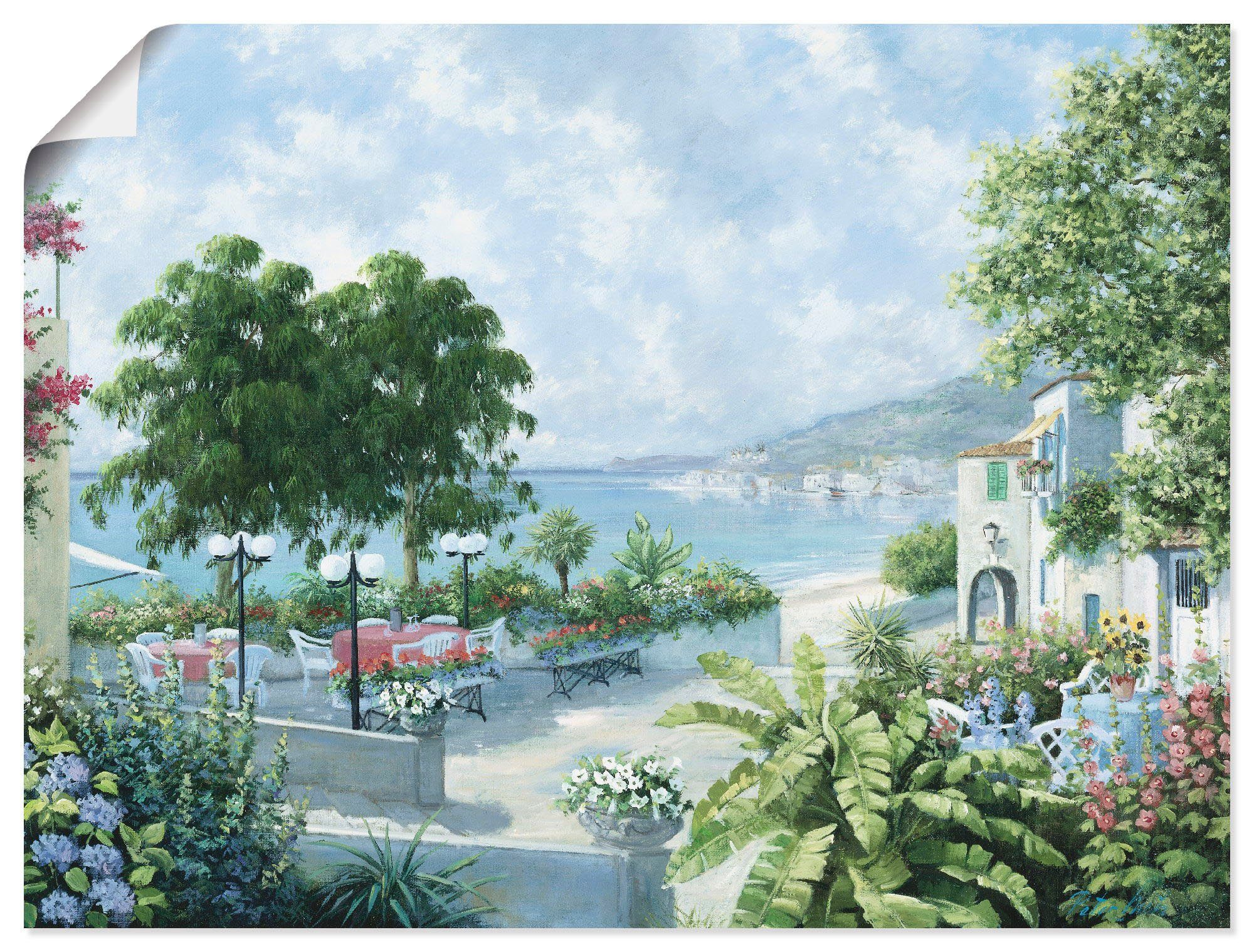 Wandbild St), (1 Poster Garten als Wandaufkleber in Ozeansicht, Größen Leinwandbild, Artland oder versch.