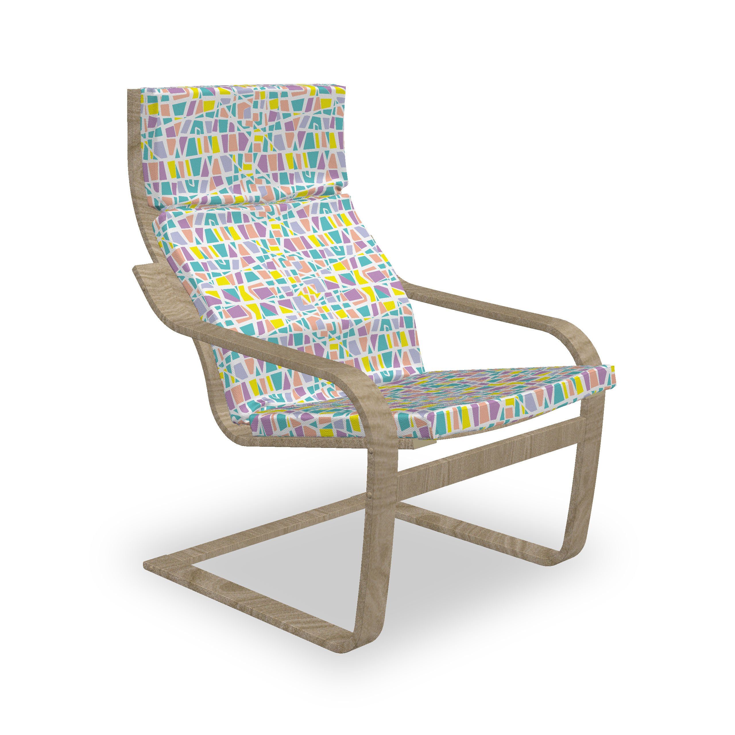 Abakuhaus Stuhlkissen Sitzkissen mit Stuhlkissen mit Hakenschlaufe und Reißverschluss, Abstrakt Geometrische unregelmäßige Moderne | Stuhlkissen