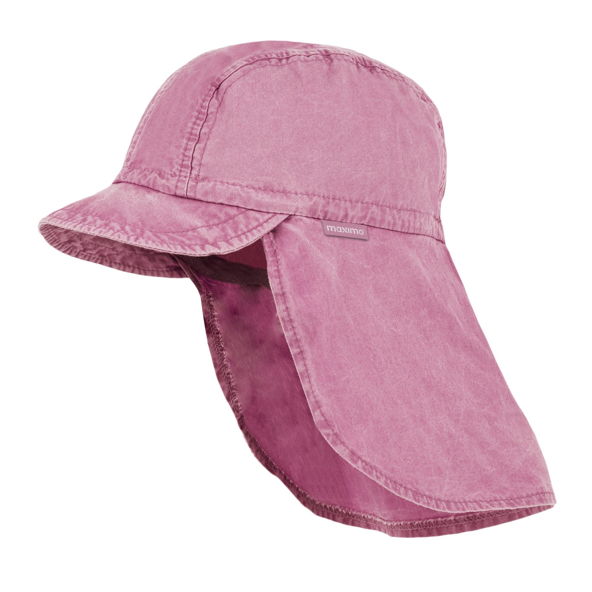 MAXIMO Schirmmütze GOTS MINI-Schildmütze, Nackenschutz, Bindeband, Waschoptik, UV (1-St)