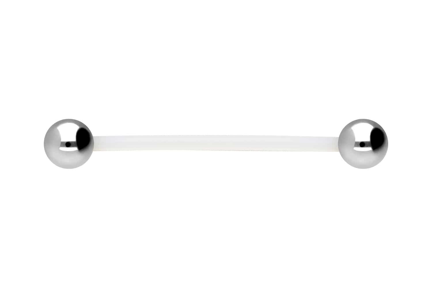 Brustwarzenpiercing PTFE Barbell 1,6 x 24 mm + Titan-Kugeln