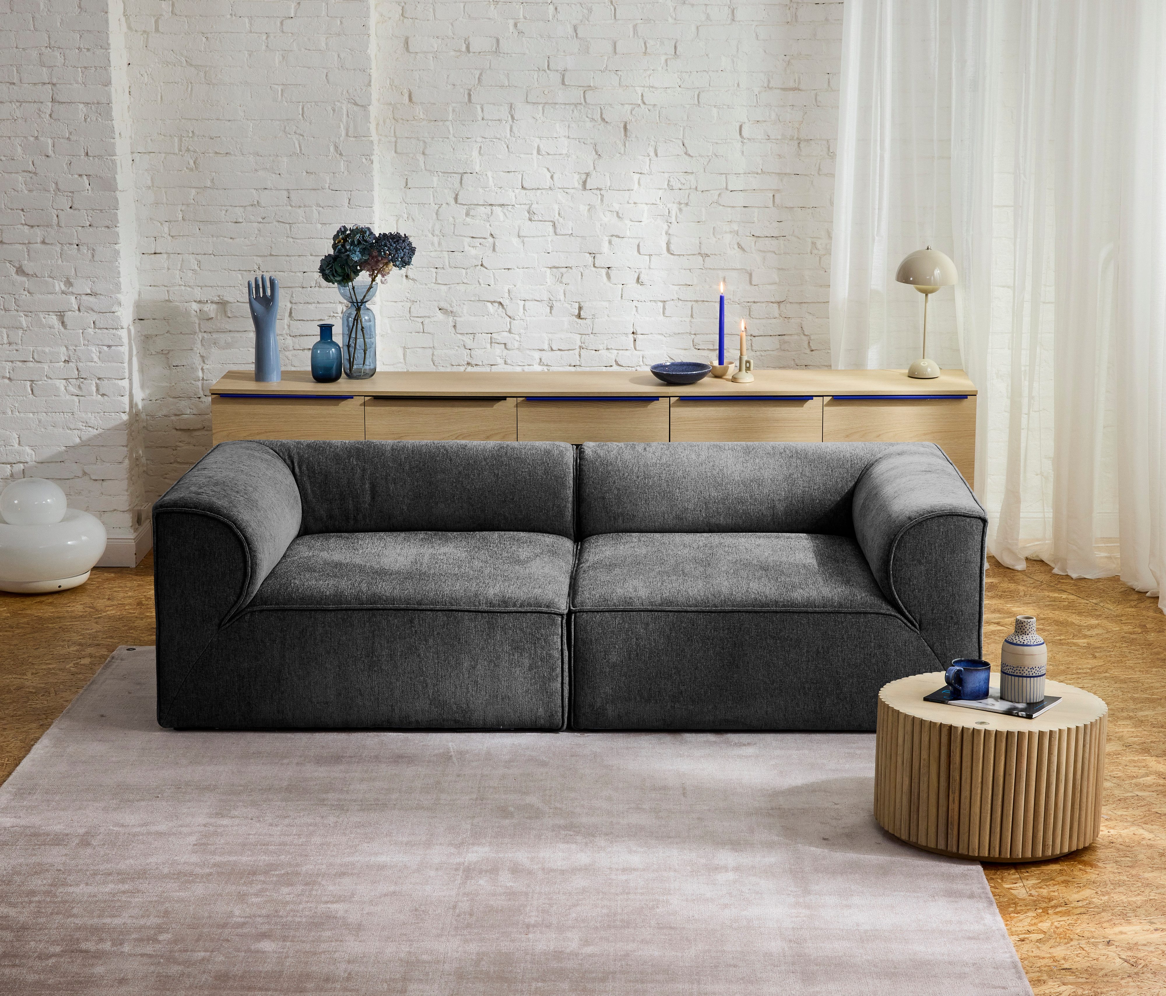 TOM TAILOR HOME Big-Sofa SOFT PUZZLE aus der flexiblen Elementserie, – entspannte Sitztiefe und weicher Sitzkomfort