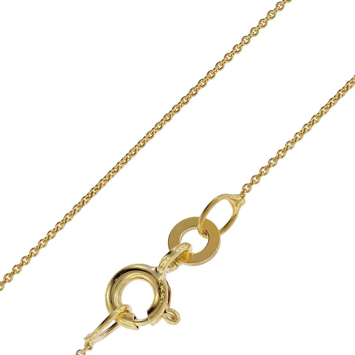 trendor Kette ohne Anhänger 72405, Feine Ankerkette 333 Gold (8 Karat) 0,8 mm