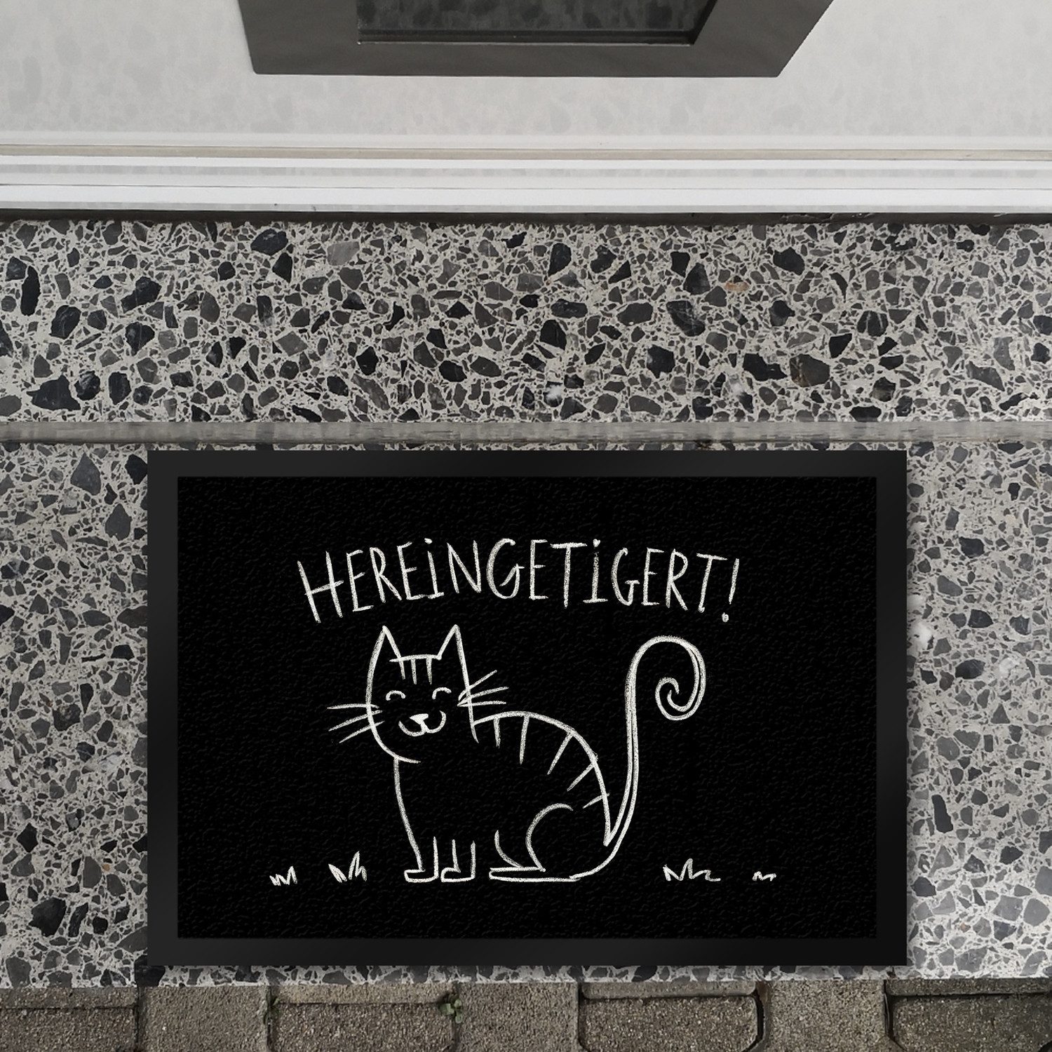 speecheese Fußmatte Hereingetigert! Fußmatte XL in 40x60 cm mit lächelnder günstig online kaufen