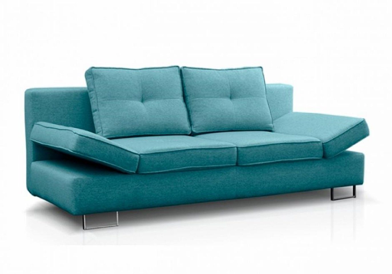 Couch Modern 2-Sitzer Zweisitzer Made Möbel, 2 Sofa Polstersofa Sitzer 1 JVmoebel Europe in Blau Teile,