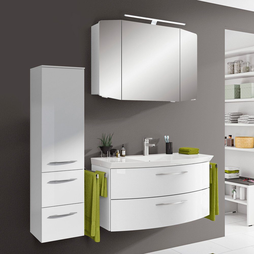 Lomadox BadmöbelSet CERVIA66, (SparSet, 0St), mit Hochschrank
