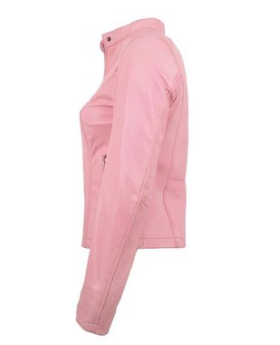 Jilani Lederjacke Rooney Echtleder Damen Lederjacke Lammnappa rose