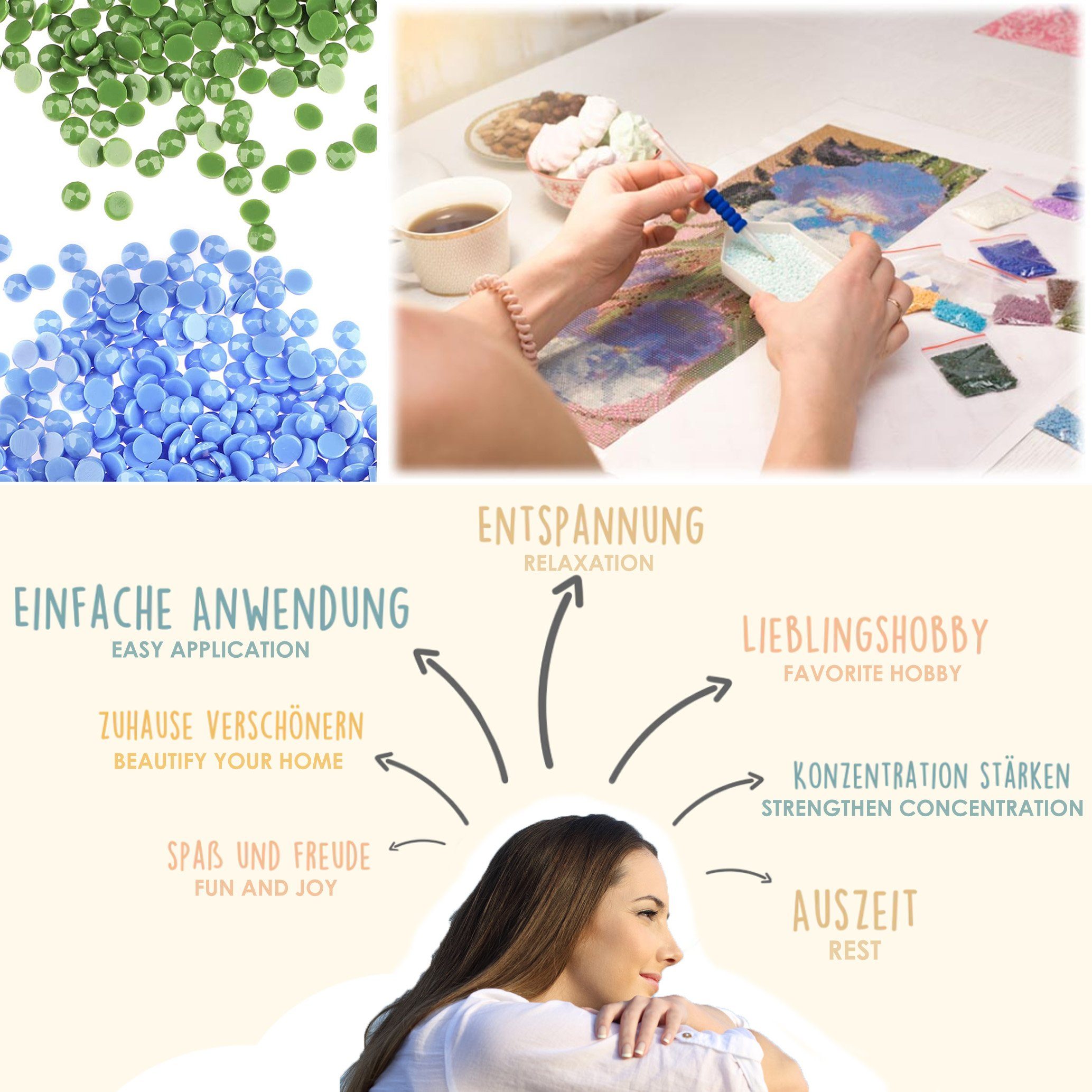 GOLDEN Kreativset GOLDEN Diamond Painting zubehör bilder Weihnachten (30x40cm)