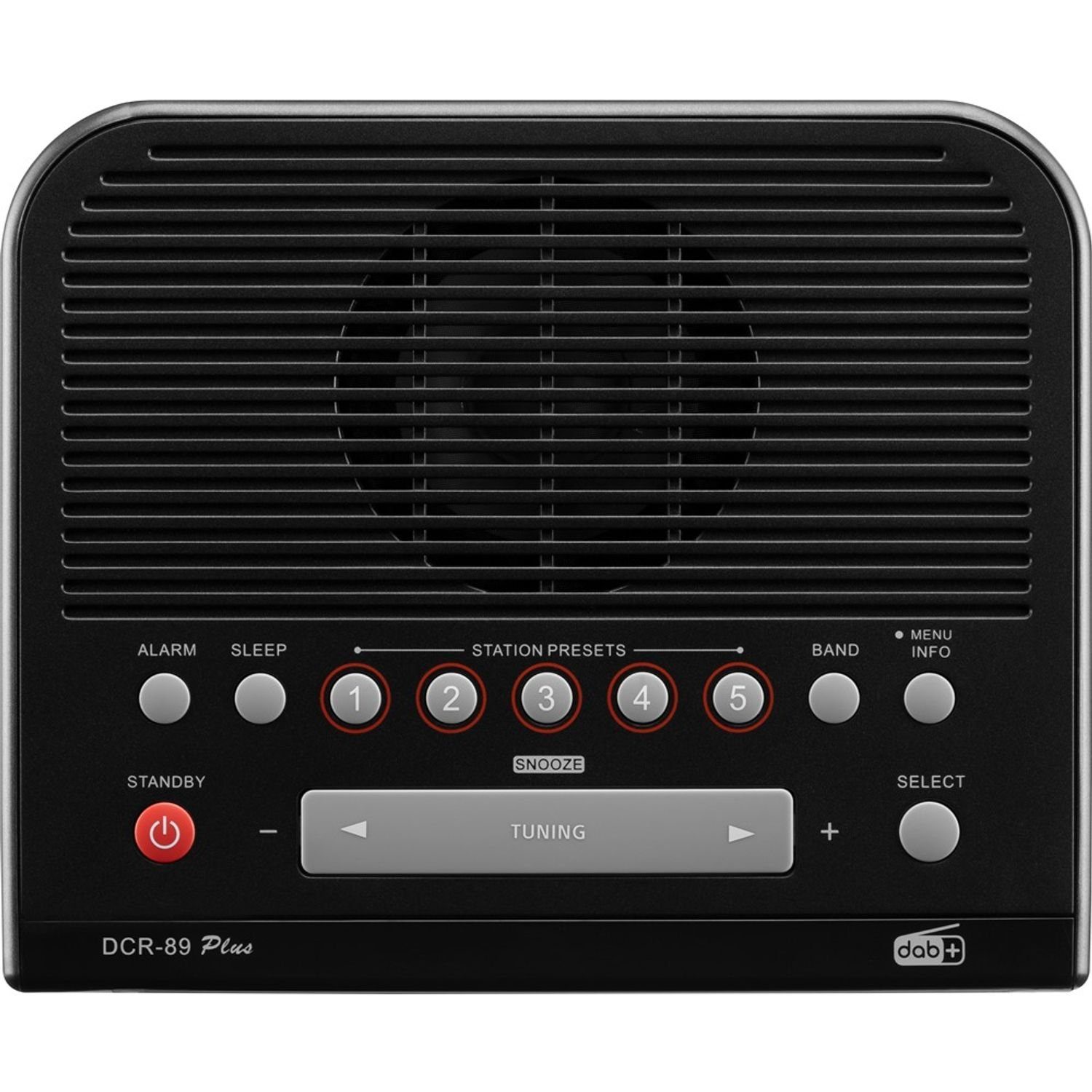 Digitales (DAB) Sangean schwarz Uhrenradio (DAB) DCR-89+ dab+/FM-RDS Digitalradio