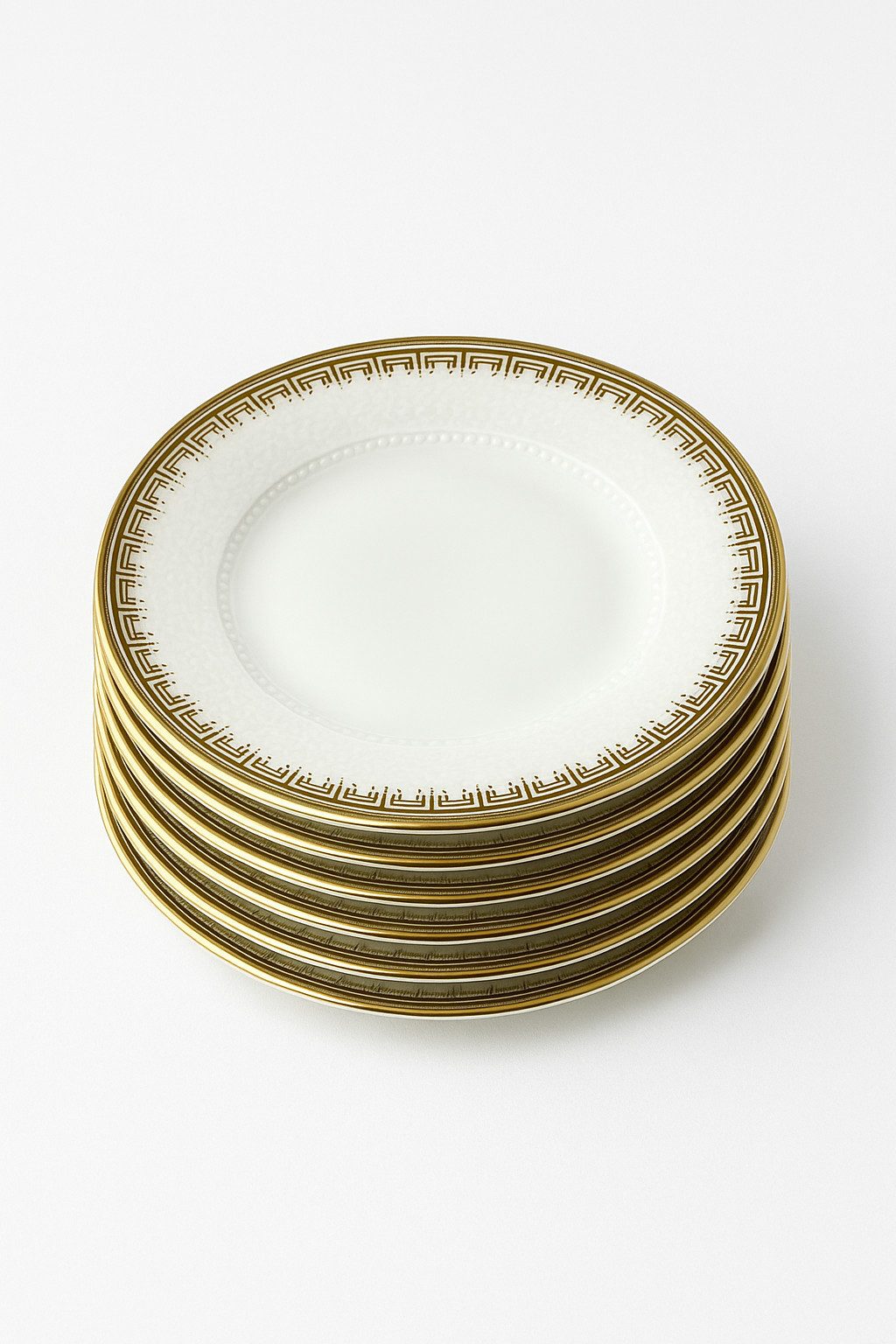 Schatzkiste1 Dessertteller 6er Set Dessertteller, Menüteller, Kuchenteller Mäander, 30cm Dessertteller aus Porzellan