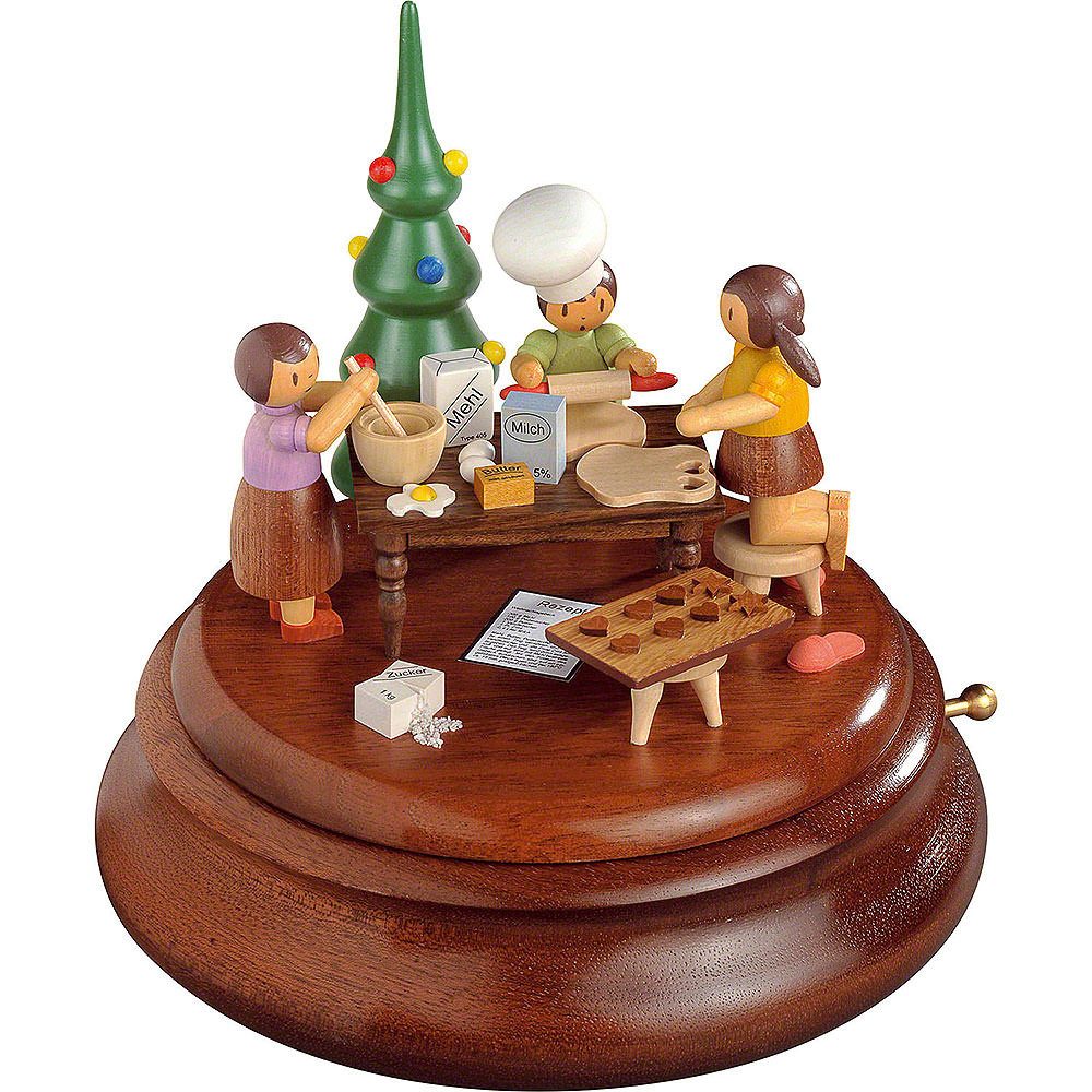 Müller Kleinkunst GmbH Seiffen Dekofigur Elektronische Spieldose - Weihnachtsbäckerei - Rolf Zuckowski Edition