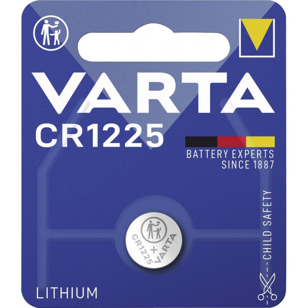 VARTA Varta CR 1225 Knopfzelle Batterie. Akku Varta CR 1225 Electronics (3 Volt V), Hohe Leistungsfähigkeit