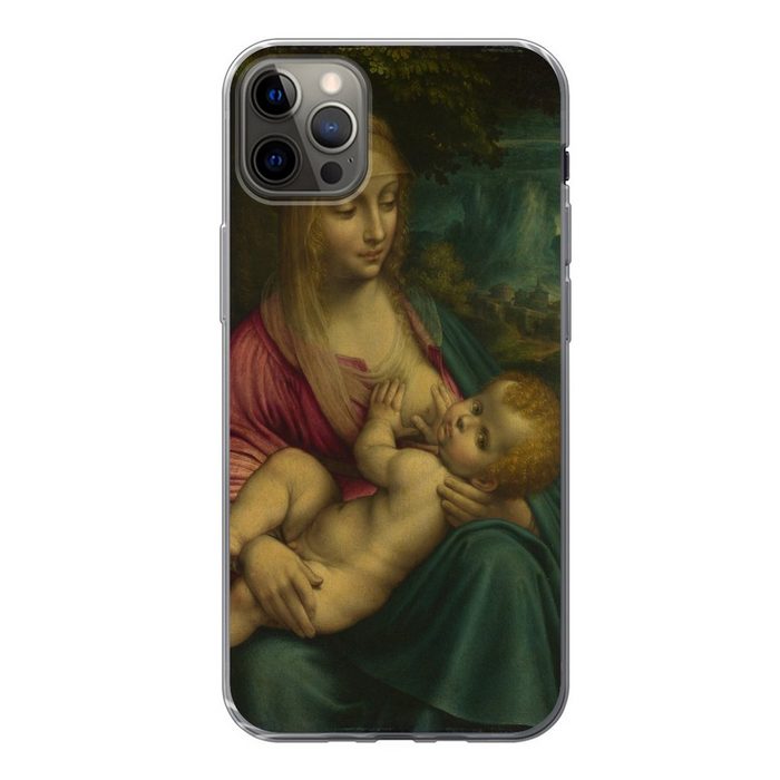 MuchoWow Handyhülle Die Jungfrau mit dem Kind - Leonardo da Vinci Handyhülle Apple iPhone 13 Pro Max Smartphone-Bumper Print Handy