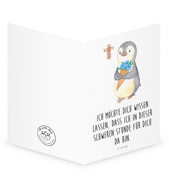 Mr. & Mrs. Panda Beileidskarte Pinguin Anteilnahme - Weiß - Umschlag, Trauer, Tod, Klappkarte, Kondo, Liebevolle Designs