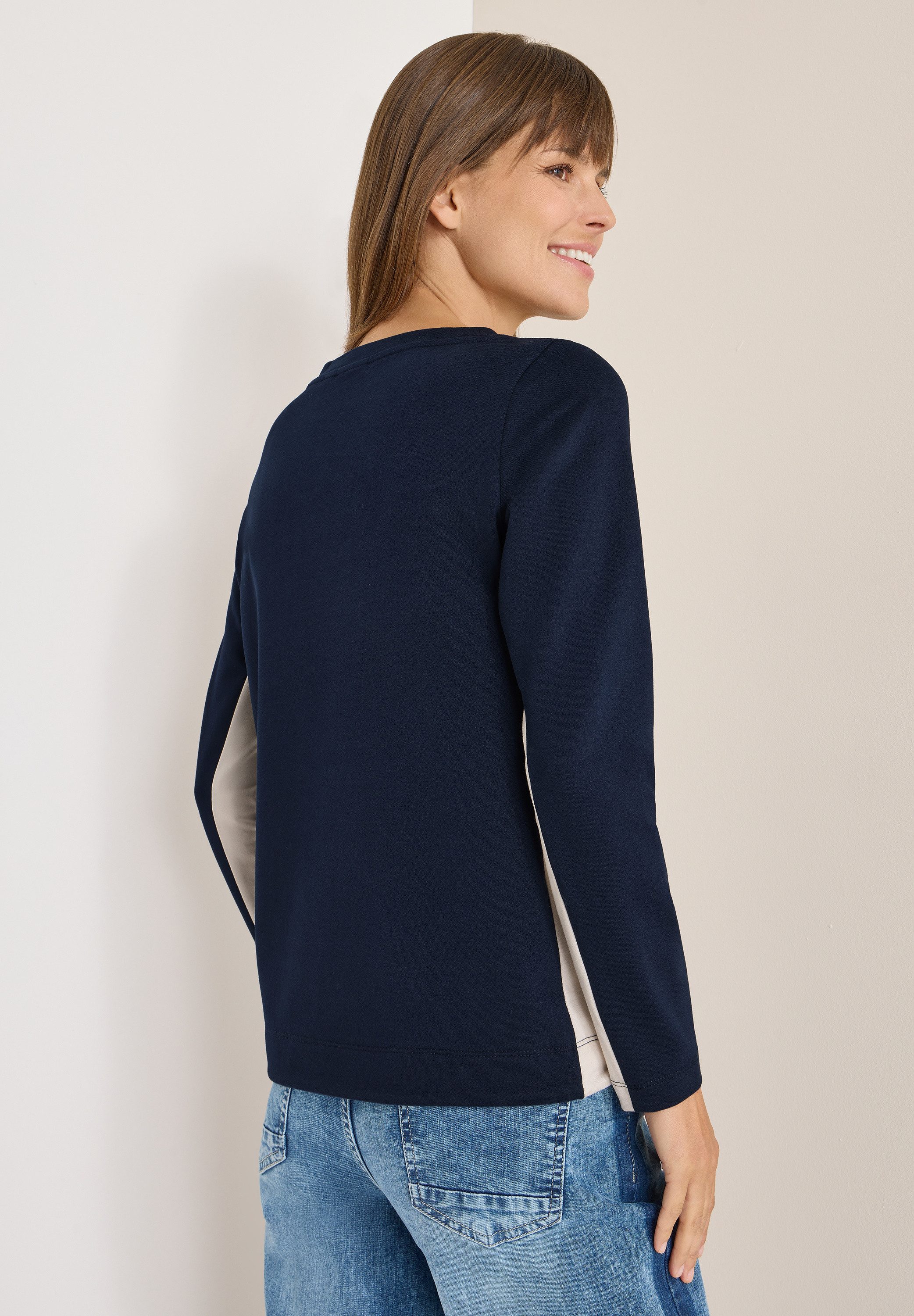 CECIL Langarmshirt im Color Block Design günstig online kaufen