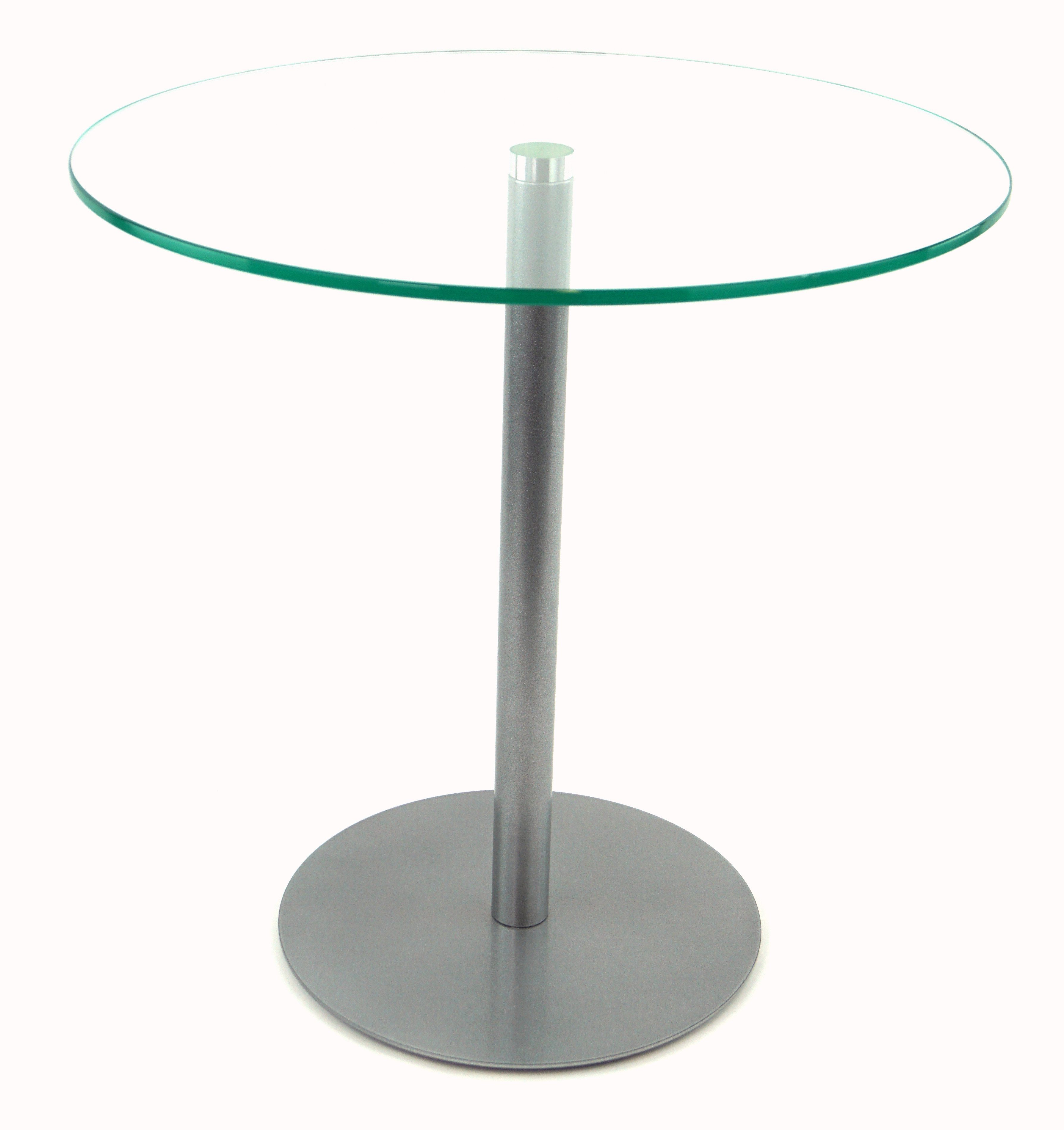 freeroom24 Beistelltisch Ella Ø50cm in Silber Brillant, verschiedene Höhen Lieferbar, Made in Germany