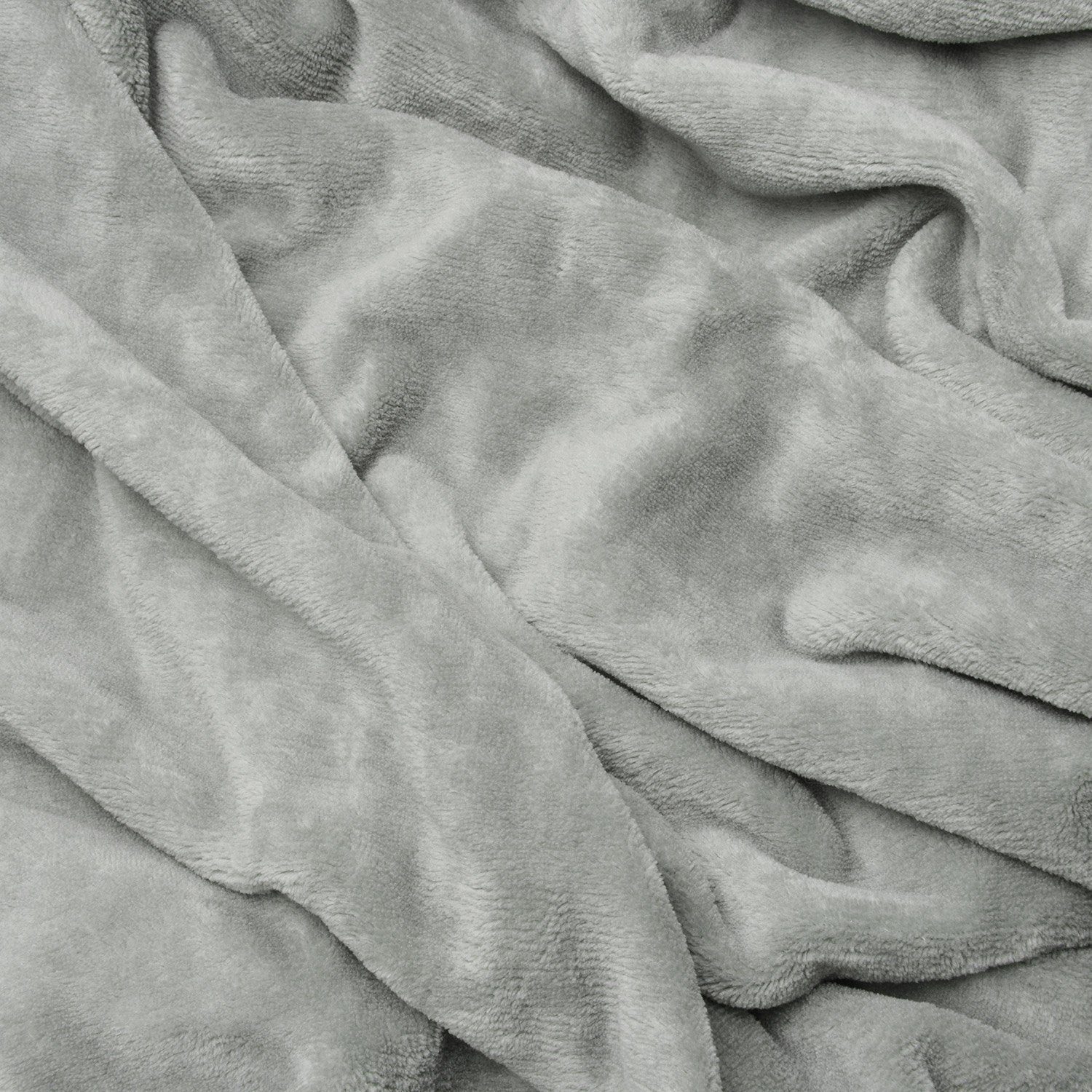 Beautissu, Decke Fleece Wohndecke Hellgrau Aurelia, Corall 130x150cm