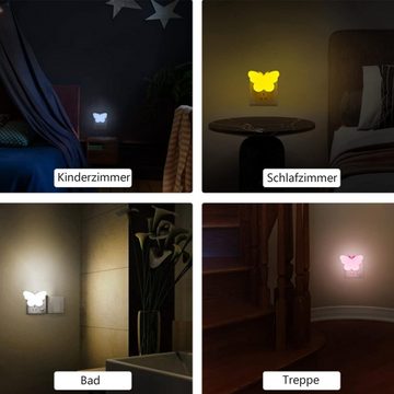 LANOR Smarte LED-Leuchte LED-Steckdose,Lichtsensor,Nachttischlampe,Schmetterlingsnachtlicht, Lichterkennung,LED Smart Switch
