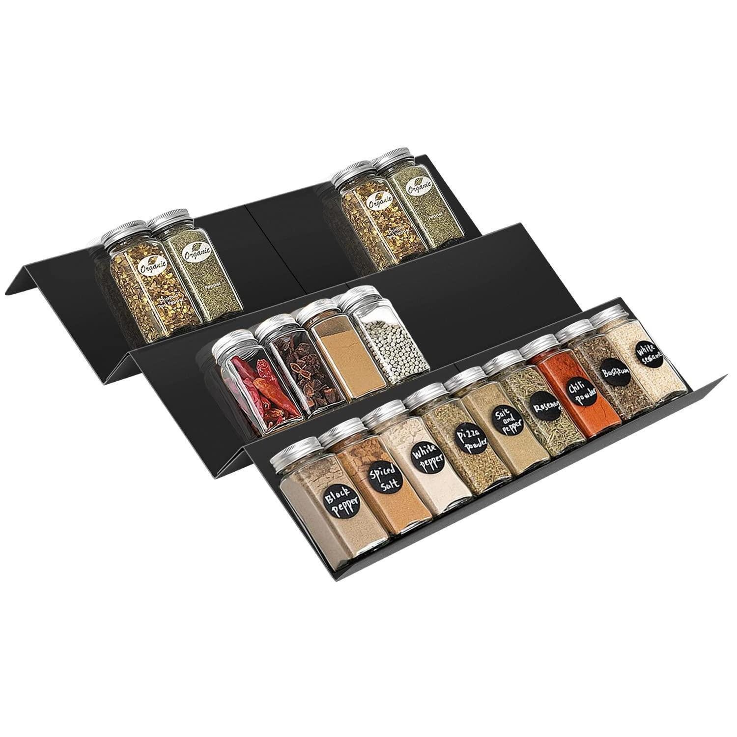 LuxusKollektion Gewürzregal Gewürzregal Schubladeneinsatz ausziehbar 23-46cm, 6-tlg.