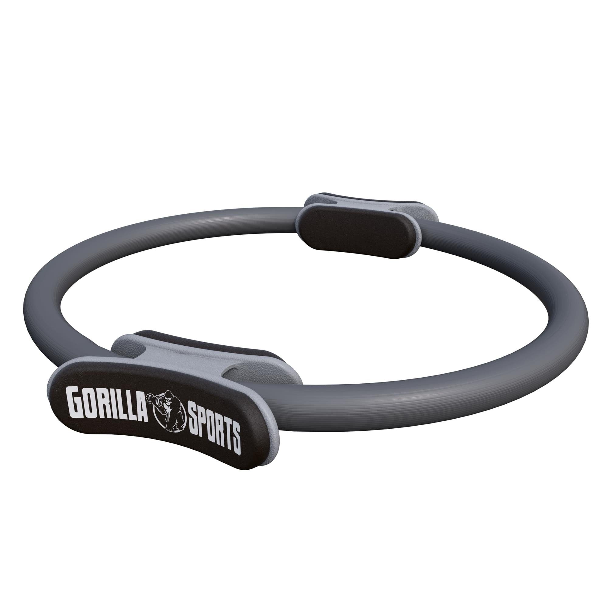 GORILLA SPORTS Pilates-Ring Ø 36cm, Doppelgriff, Übungen + Tasche, Superleichter, Pilates Circle