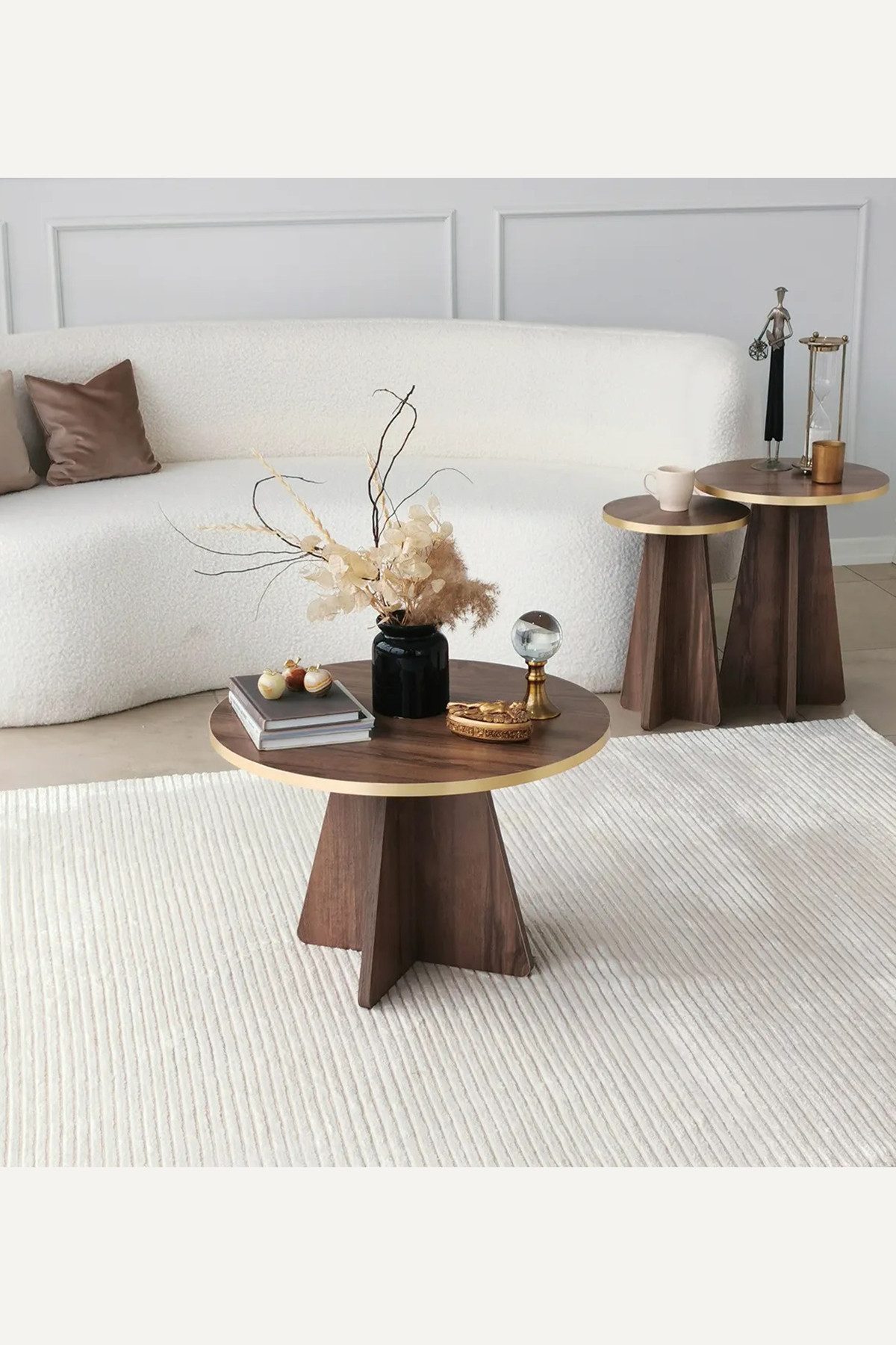 en.casa Couchtisch (3-St., 3-teiliges Satztisch-Set), 3er-Set Satztische 91332096