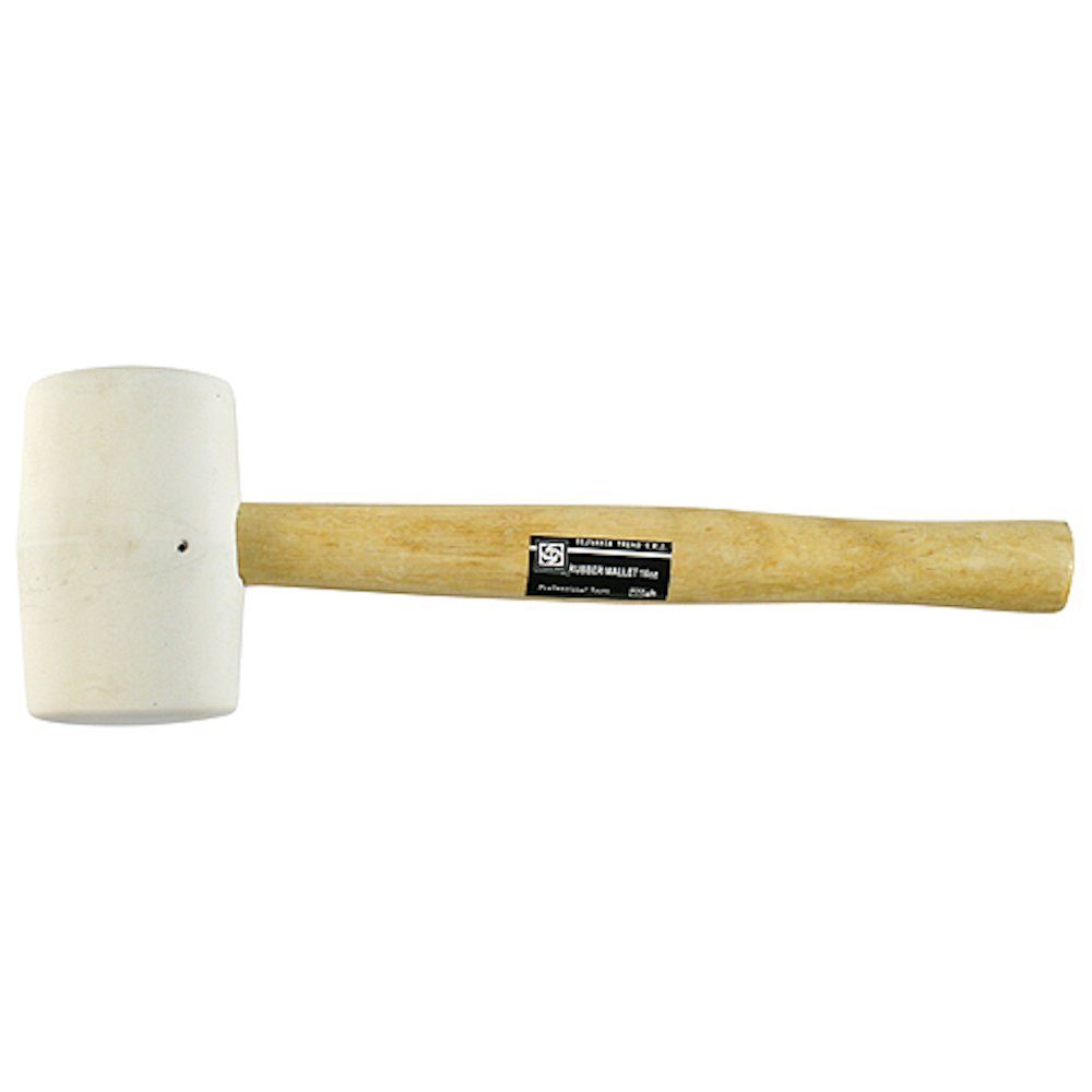 Top-Verkaufskraft PROREGAL® Hammer Gummihammer Weiß 0,34 kg Holzgriff