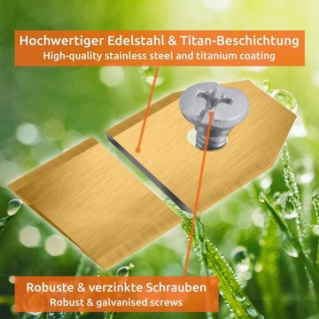 ECENCE Mährobotermesser 9 Stück Titan Ersatz-Messer Klingen kompatibel (9-St)