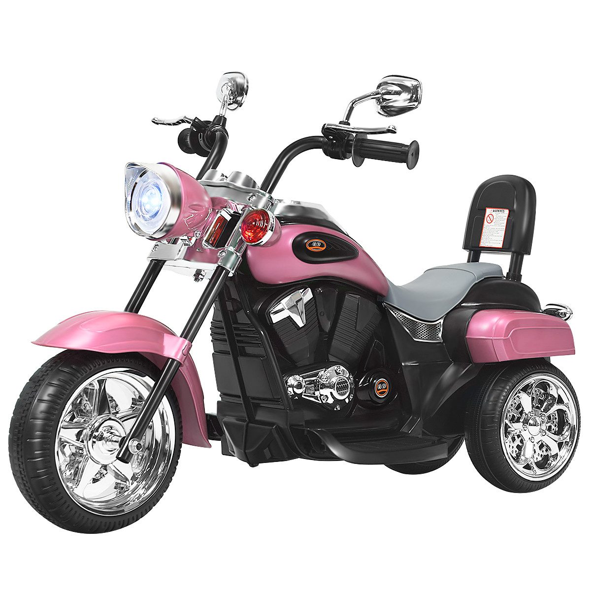 COSTWAY Elektro-Kindermotorrad, 6V mit Hupe & Vor-und Rückwärtsschalter