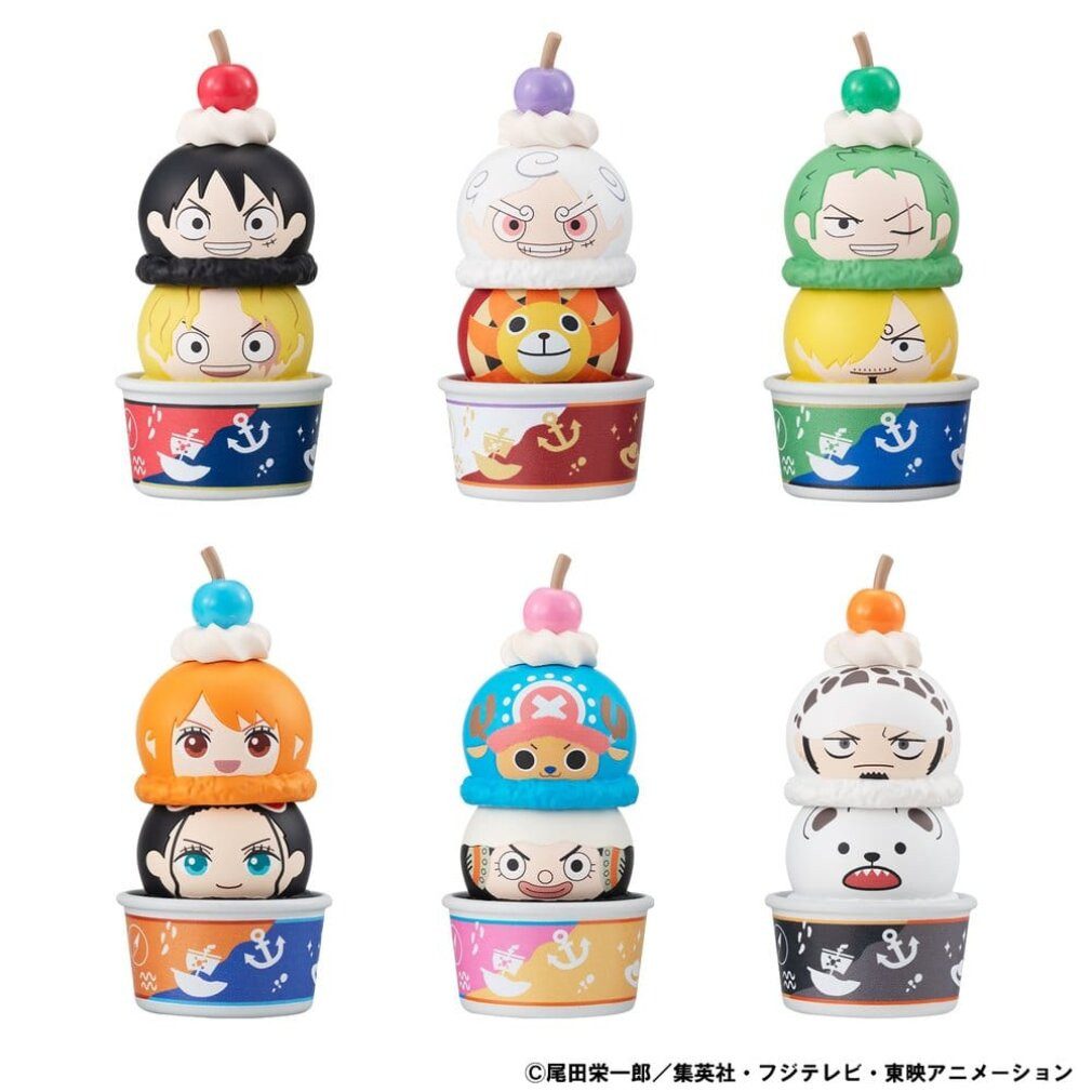 MegaHouse Spielfigur One Piece Tsumichen Stack up & Change Sammelfiguren 8 cm Sortiment (6)