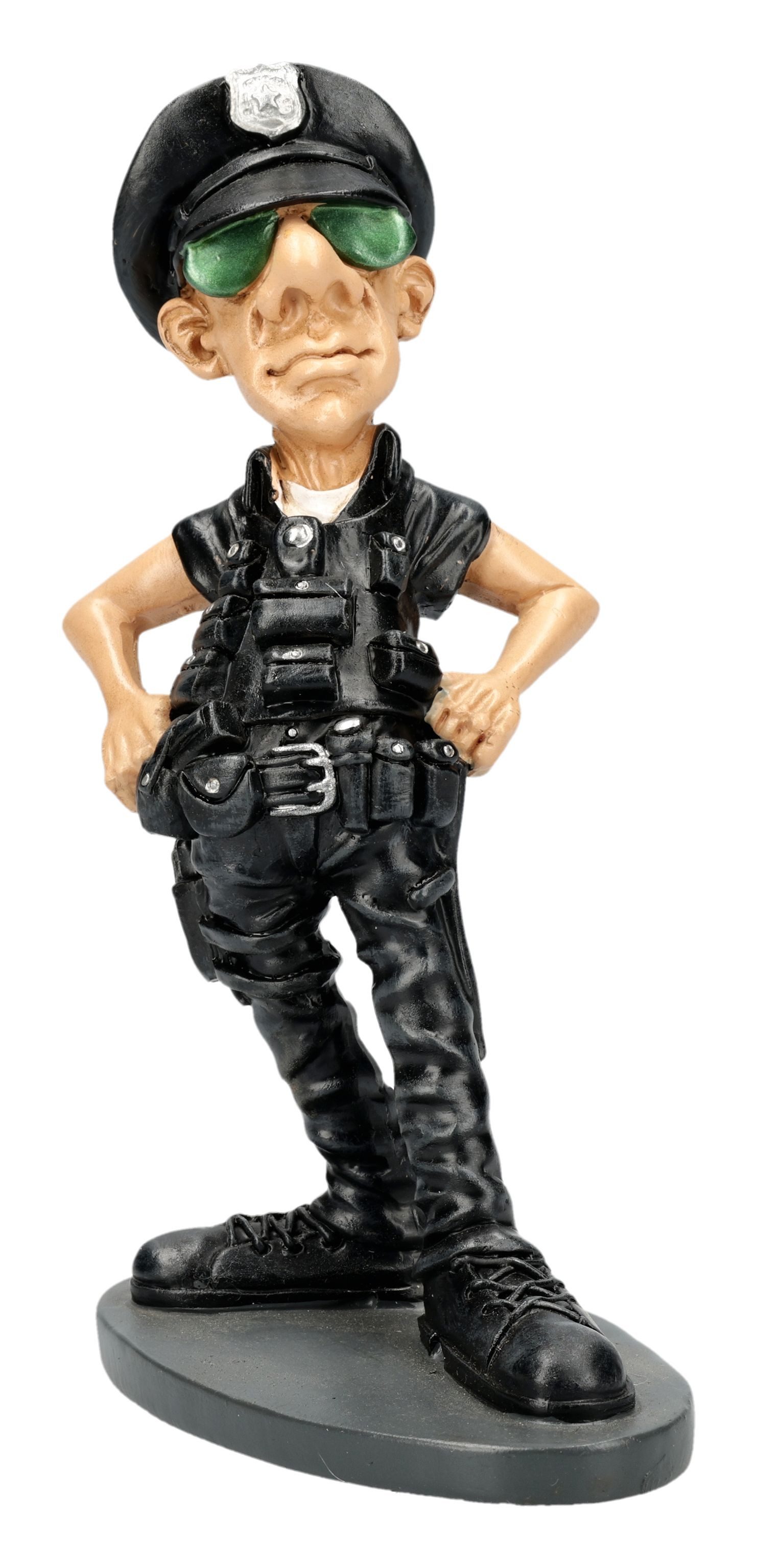 Figuren Shop GmbH Dekofigur Polizist Figur – Lustige Cop Statue Warren Stratford Deko 12.5 cm